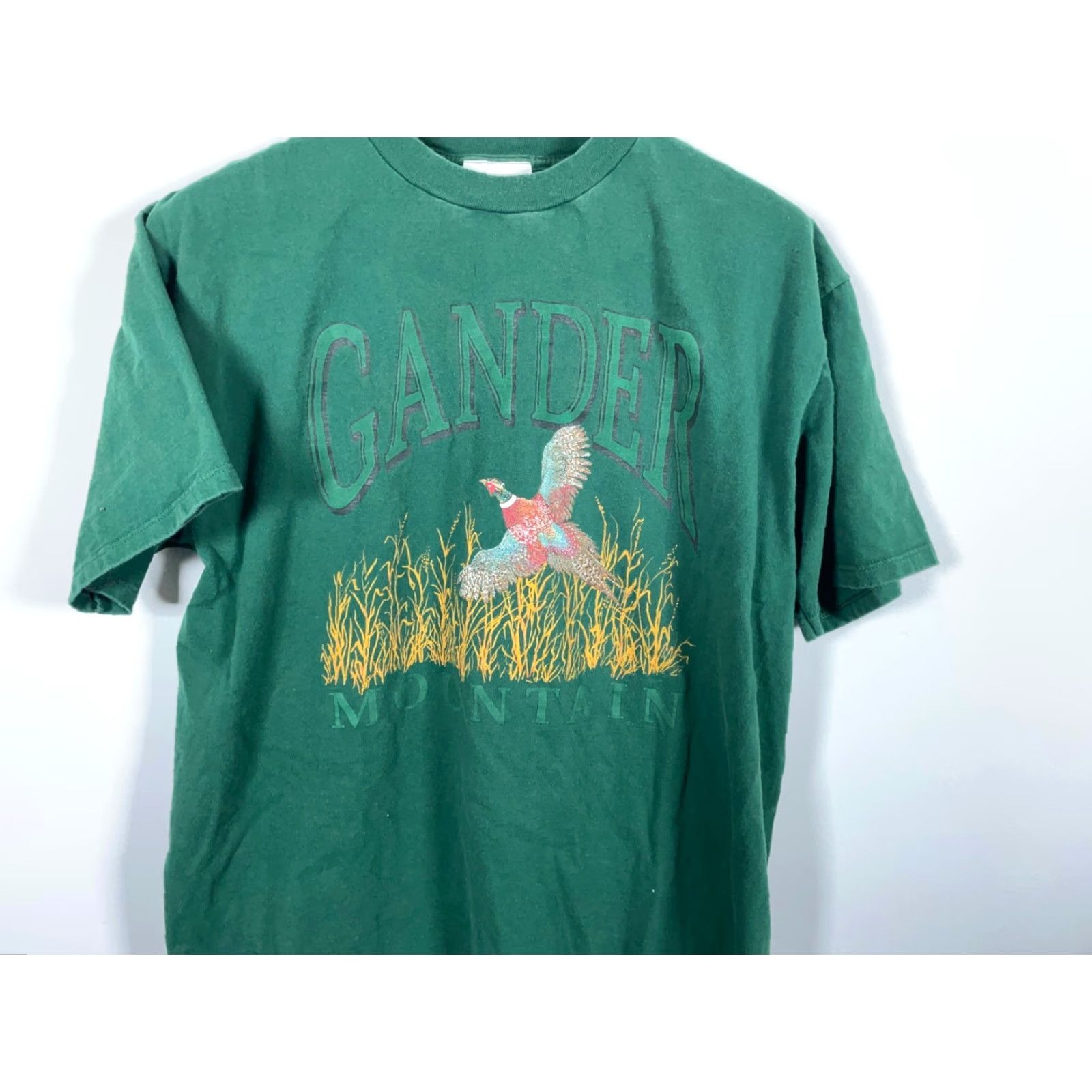 Vintage VINTAGE Gander Mountain Turkey Print T-Shirt XL Green 90s Signet Tag 50/50 Cotton-Polyester Men’s Shirt Short Sleeve Crew Neck Size US XL / EU 56 / 4 - 7 Thumbnail