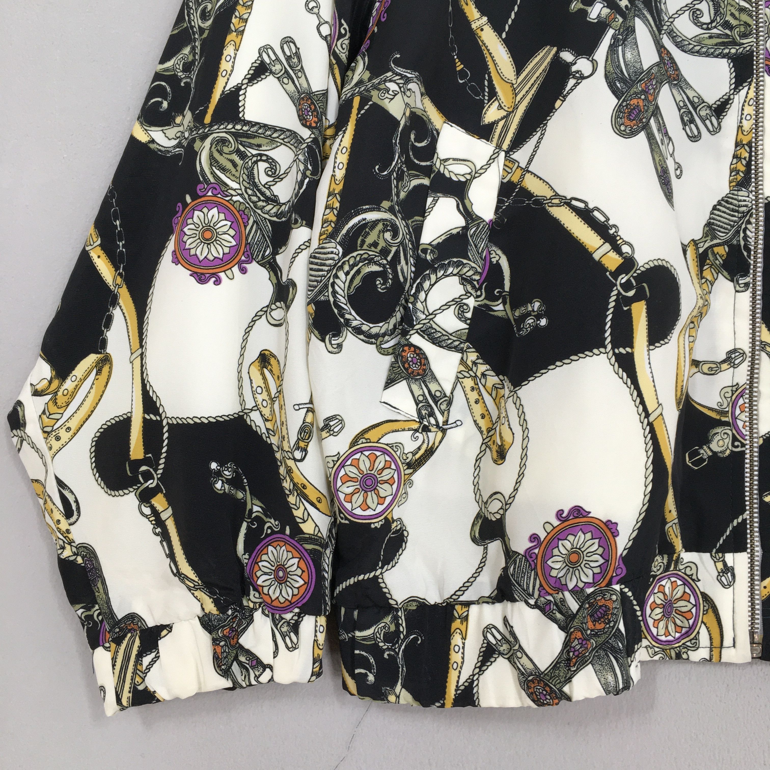 Vintage Vintage 1990s Bomber Baroque Luxury Belt Jacket Large Size US L / EU 52-54 / 3 - 3 Thumbnail