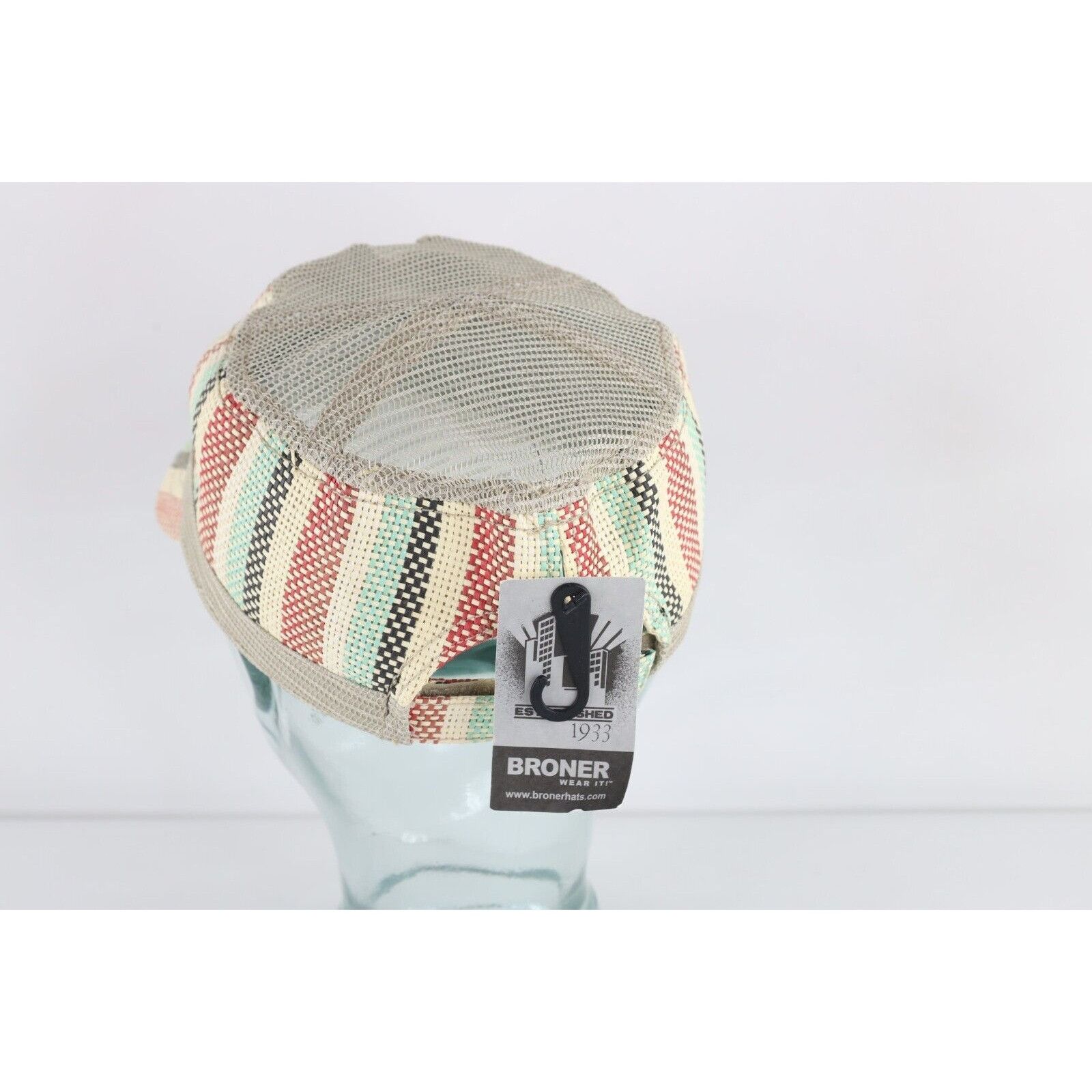 Vintage Deadstock Vintage Rainbow Straw Weave Adjustable Hat Size ONE SIZE - 3 Thumbnail