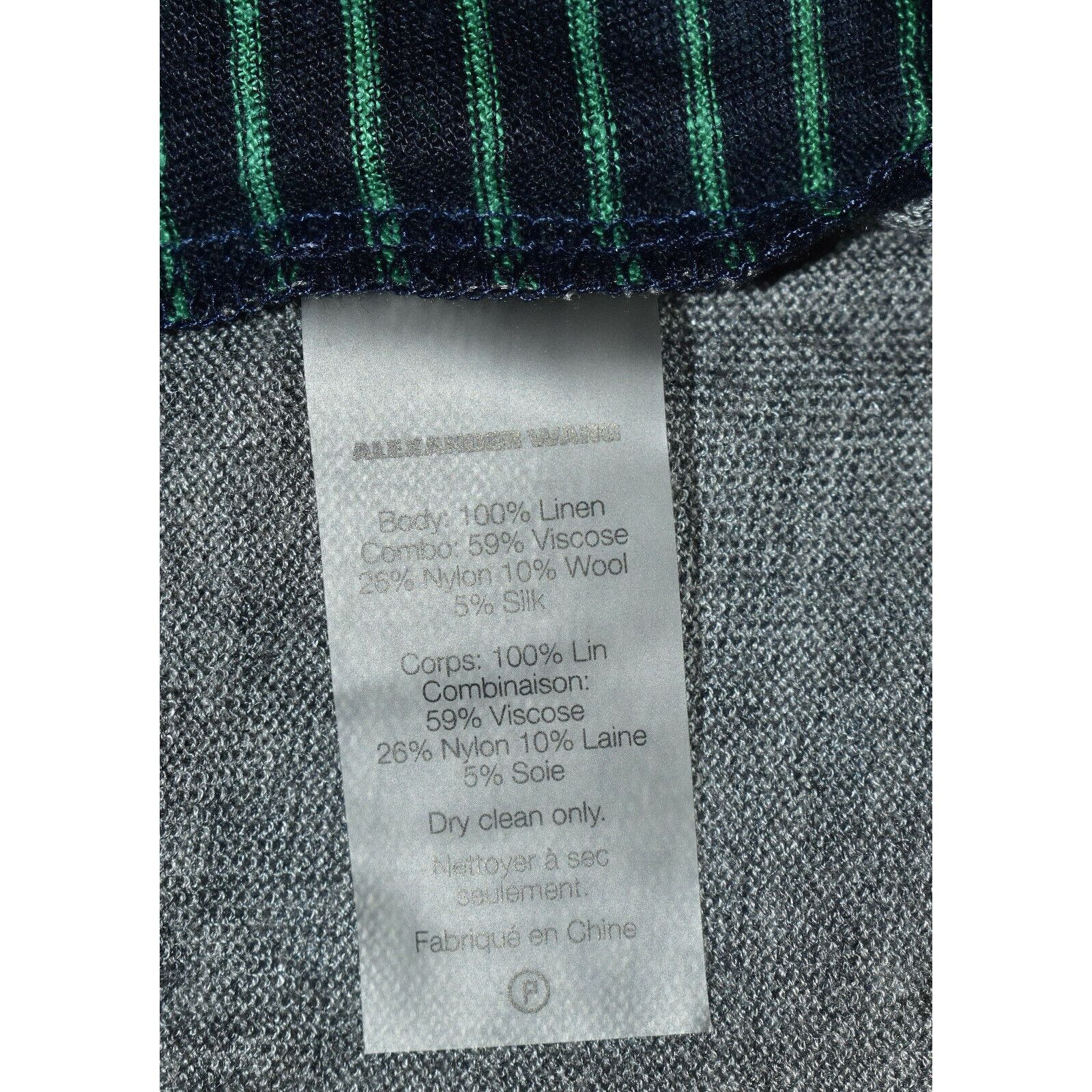 T by Alexander Wang NWT T ALEXANDER WANG Navy & Green Striped Top Size L Size L / US 10 / IT 46 - 5 Thumbnail