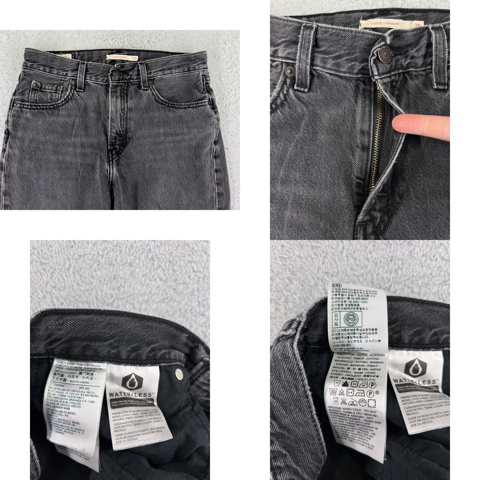 Levi's Levi's Jeans Men 25 Black Denim Straight Relaxed Cotton Big E Vintage No Size US 26 / EU 42 - 8 Thumbnail