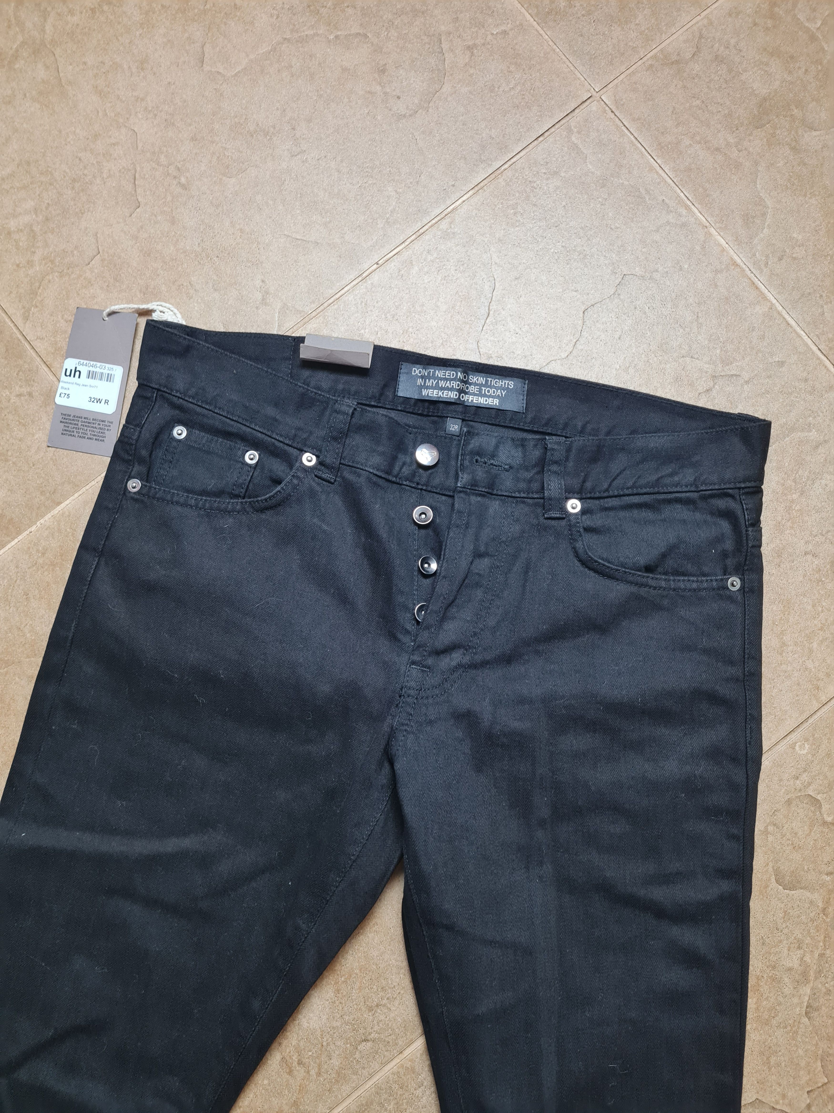 Weekend Offender Jeans Mens Black Denim Weekend Offender Tapered Fit Jeans 32 Size US 32 / EU 48 - 14 Thumbnail