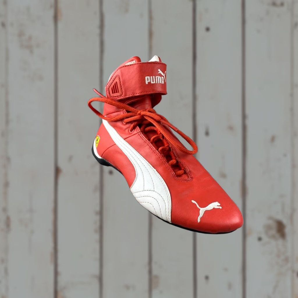Puma VINTAGE PUMA Ferrari High Top Leather Sneakers Speedcat Y2K Women US 6 Red Sneaker Fashion Shoes Womens Budget Size M / US 6-8 / IT 42-44 - 1 Thumbnail