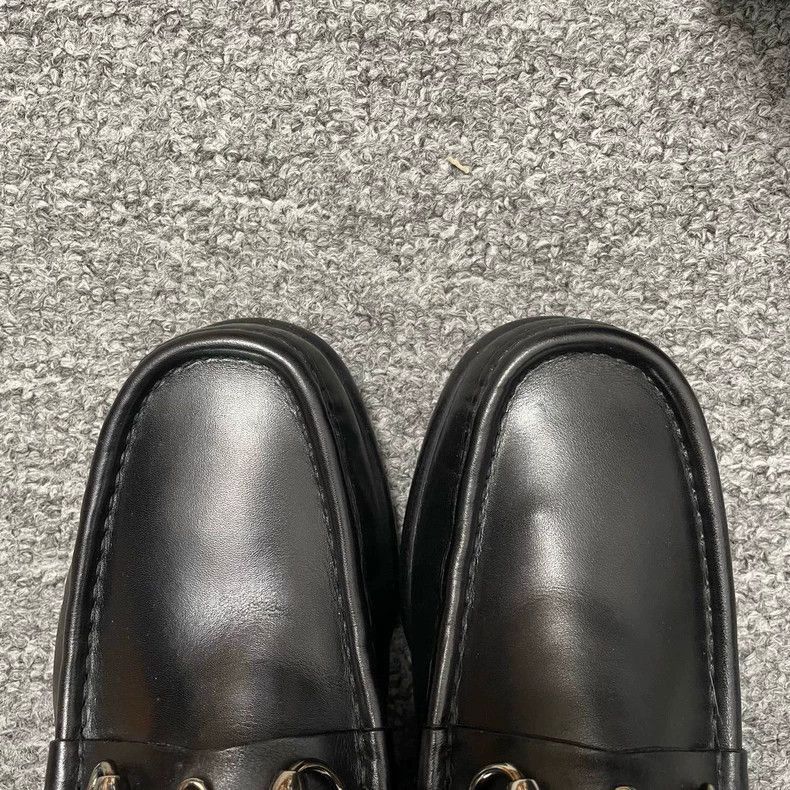 Gucci Gucci Black Horsebit Leather Shoes Size 38.5-2505 Size US 8.5 / EU 41-42 - 3 Thumbnail