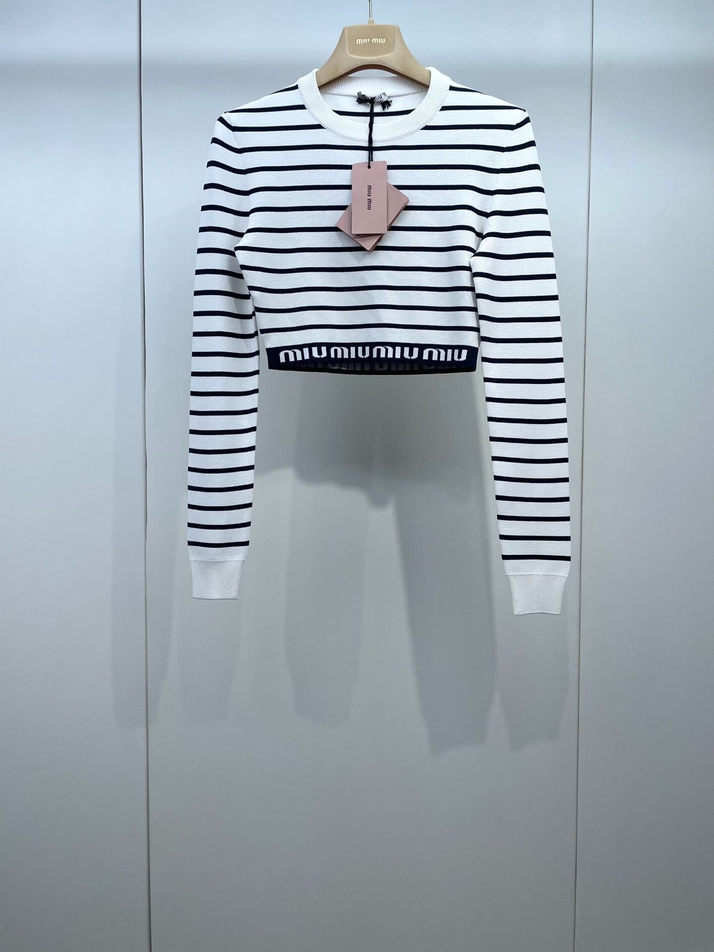 Miu Miu Miu Miu Striped Short Letter Knit Size S / US 4 / IT 40 - 1 Thumbnail