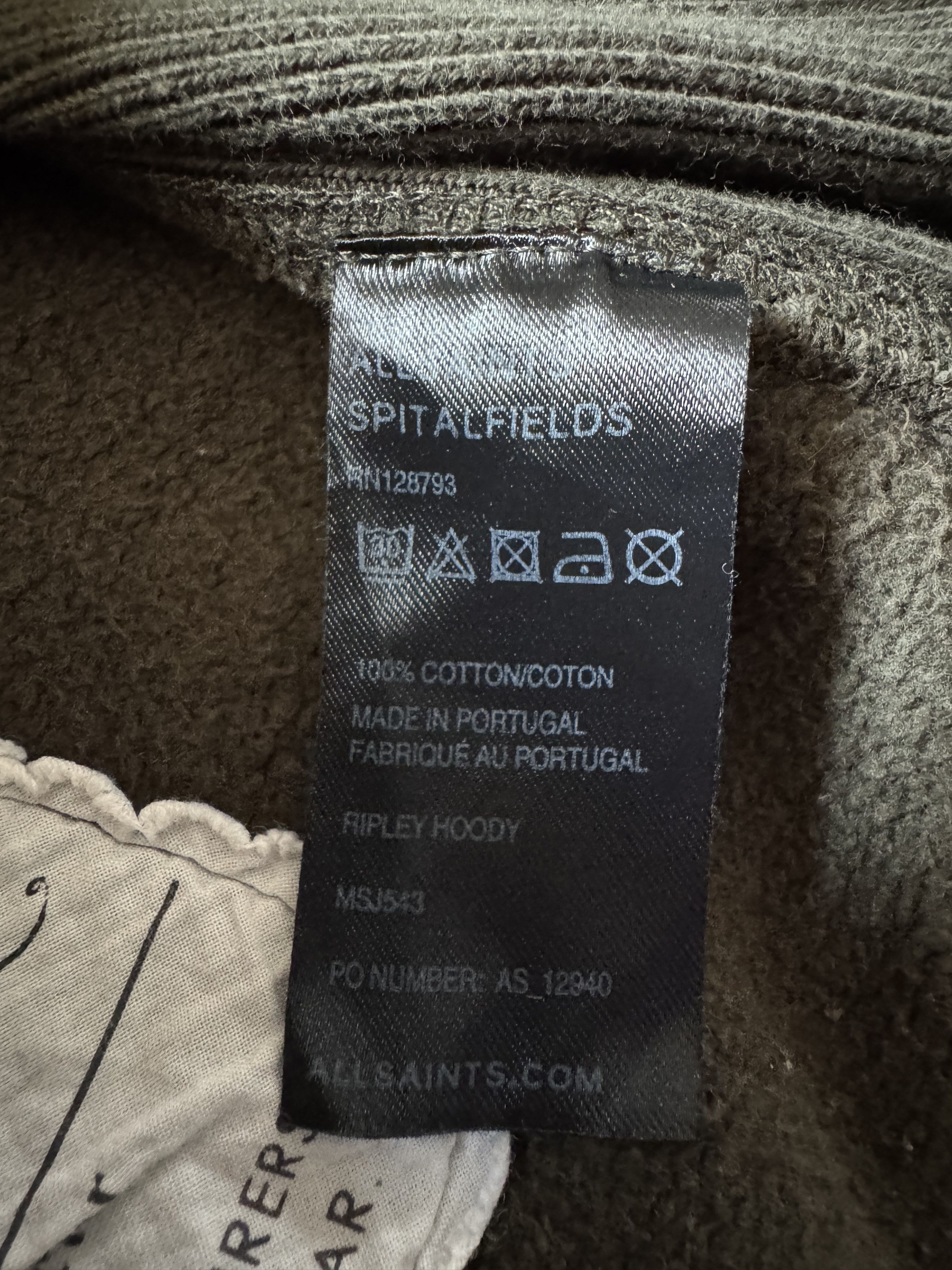 Allsaints Allsaints Spitalfields Heavy Zip Hoodie Faded Khaki Size US M / EU 48-50 / 2 - 11 Thumbnail