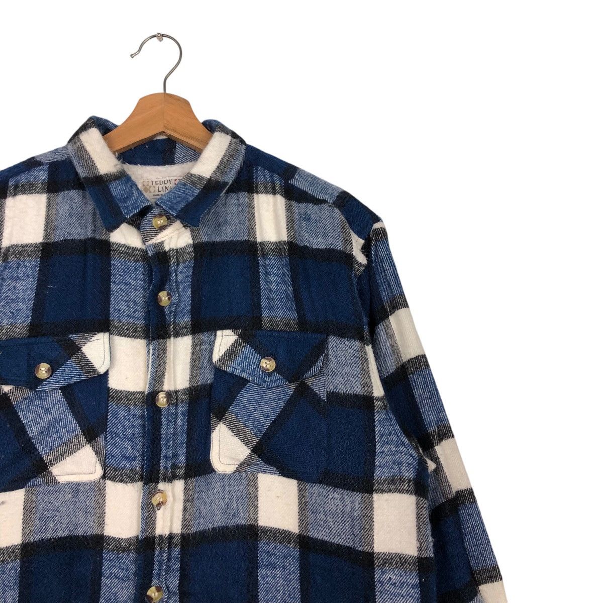 Flannel × Japanese Brand × Vintage 📌Vintage Flannel Wool Jacket Teddy Links Issey Miyake Size US M / EU 48-50 / 2 - 7 Thumbnail