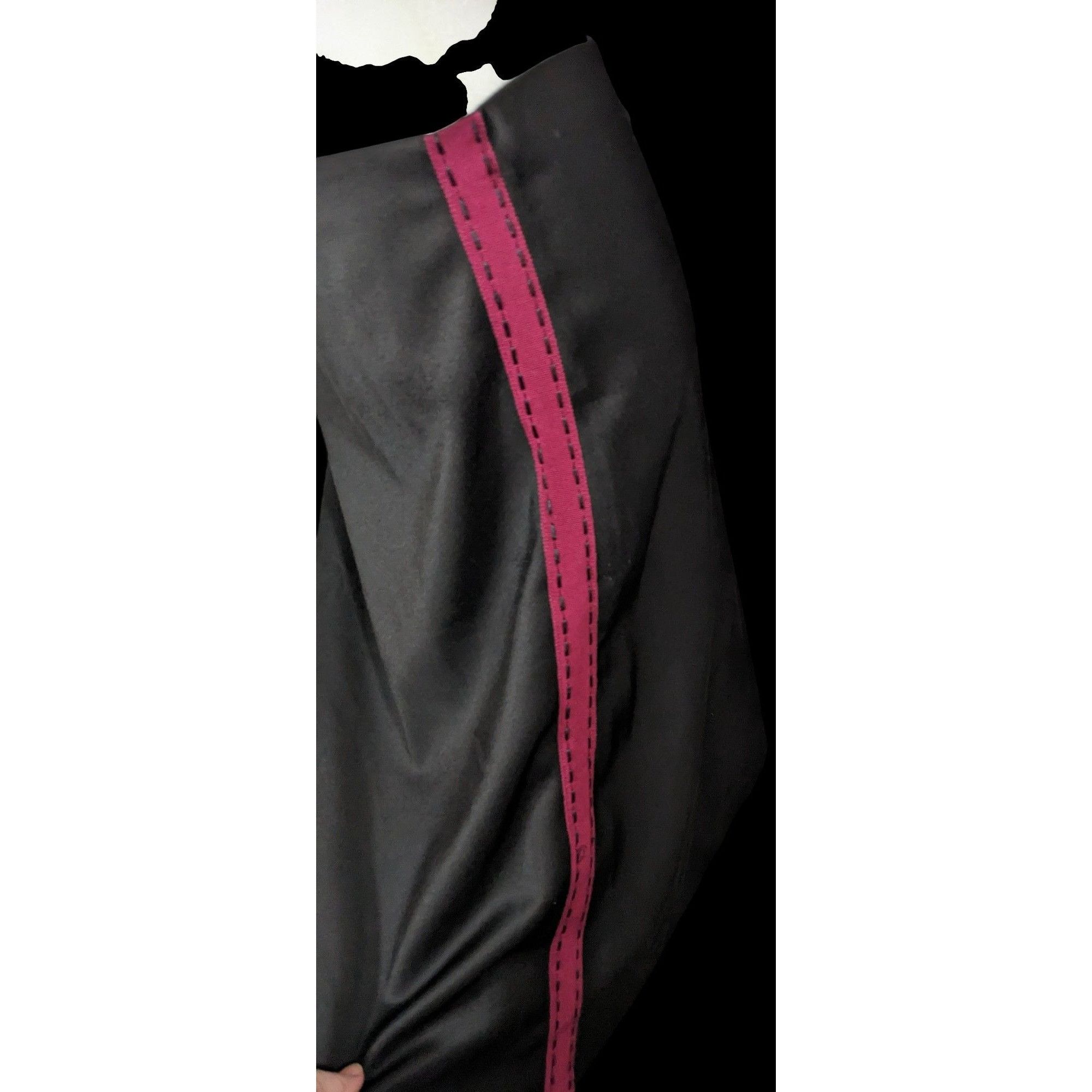 Other Gothic Burgundy Accent Stripe Midi Skirt by Pianura Studio R Size 30" / US 8 / IT 44 - 4 Thumbnail