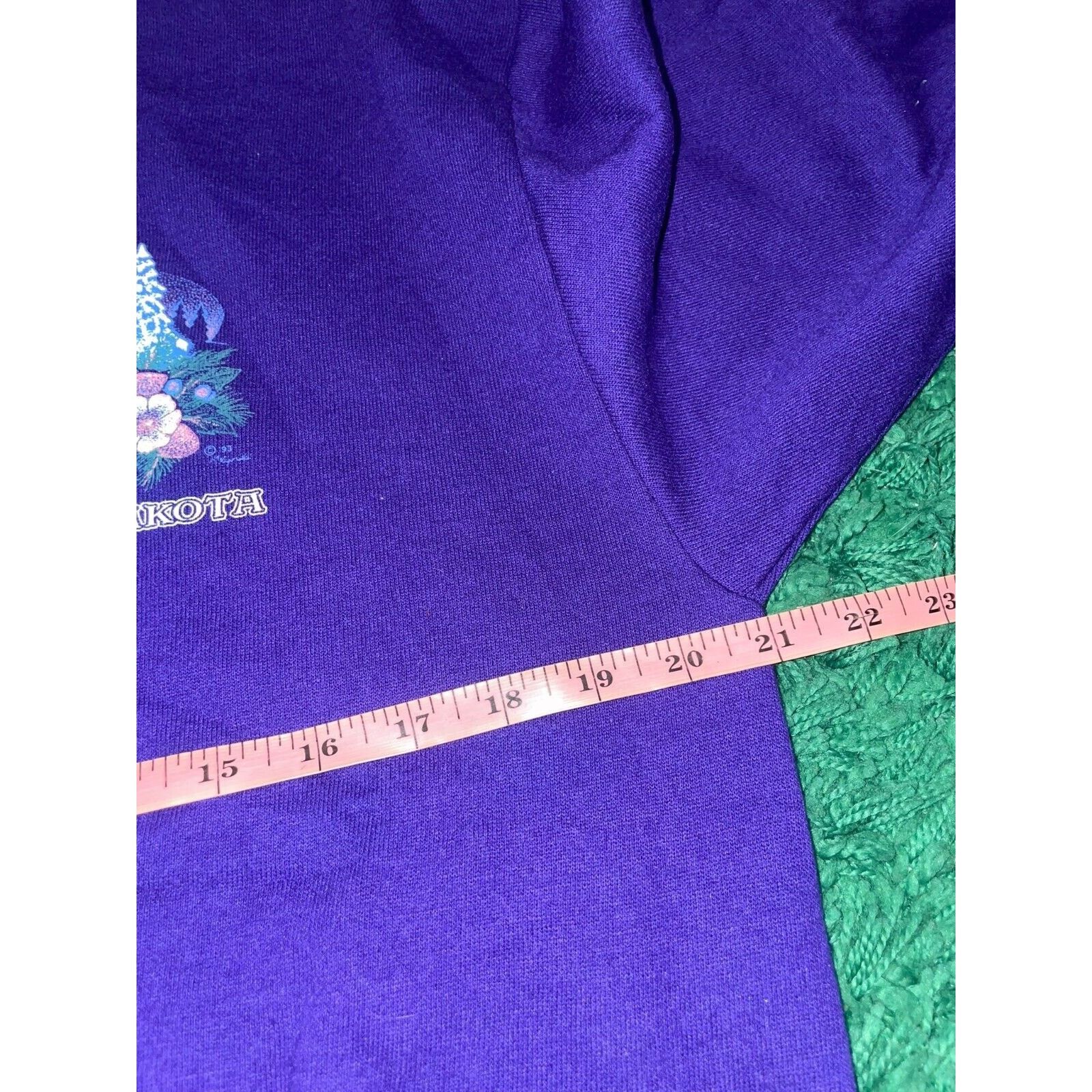 Jerzees Vintage North Dakota Sweatshirt Winter Trees Purple VTG 90s Size US M / EU 48-50 / 2 - 11 Thumbnail
