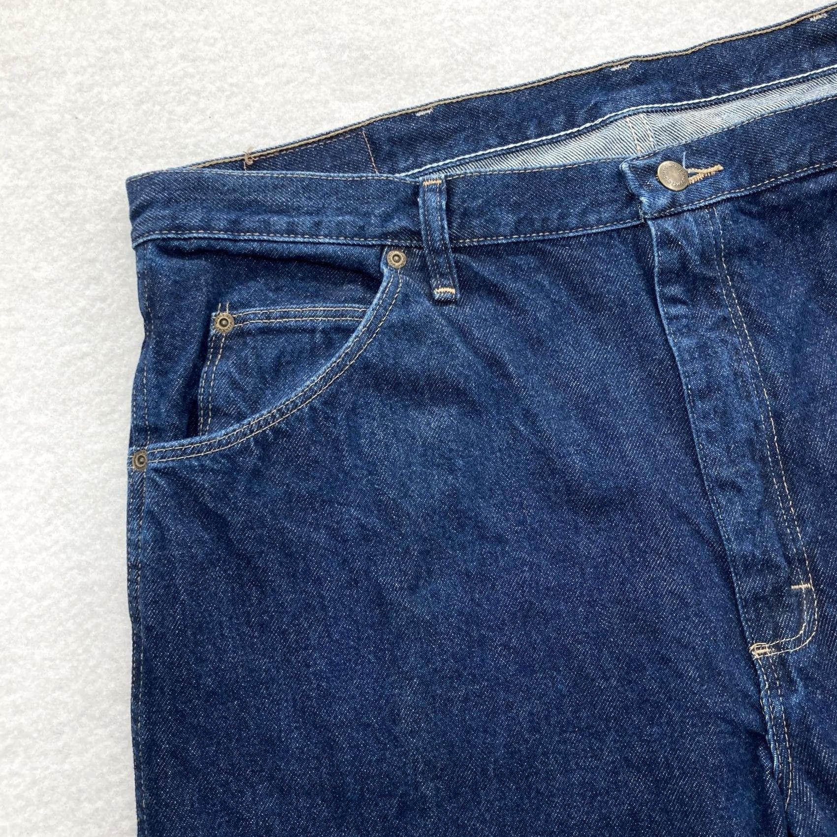 Wrangler Wrangler Jeans Mens 40x30 Five Star Regular Fit Straight Leg Denim Workwear Blue 5-Pocket Zip Fly Mens Jeans Regular Fit Size US 40 / EU 56 - 4 Thumbnail