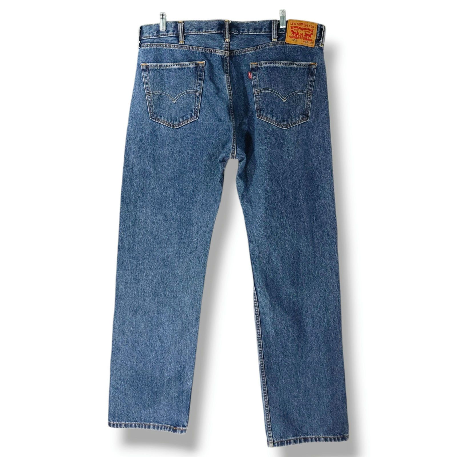 Levi's Levi’s 505 Straight Leg Jeans W40 L32 Dark Stonewash VTG Y2K Size US 40 / EU 56 - 3 Thumbnail