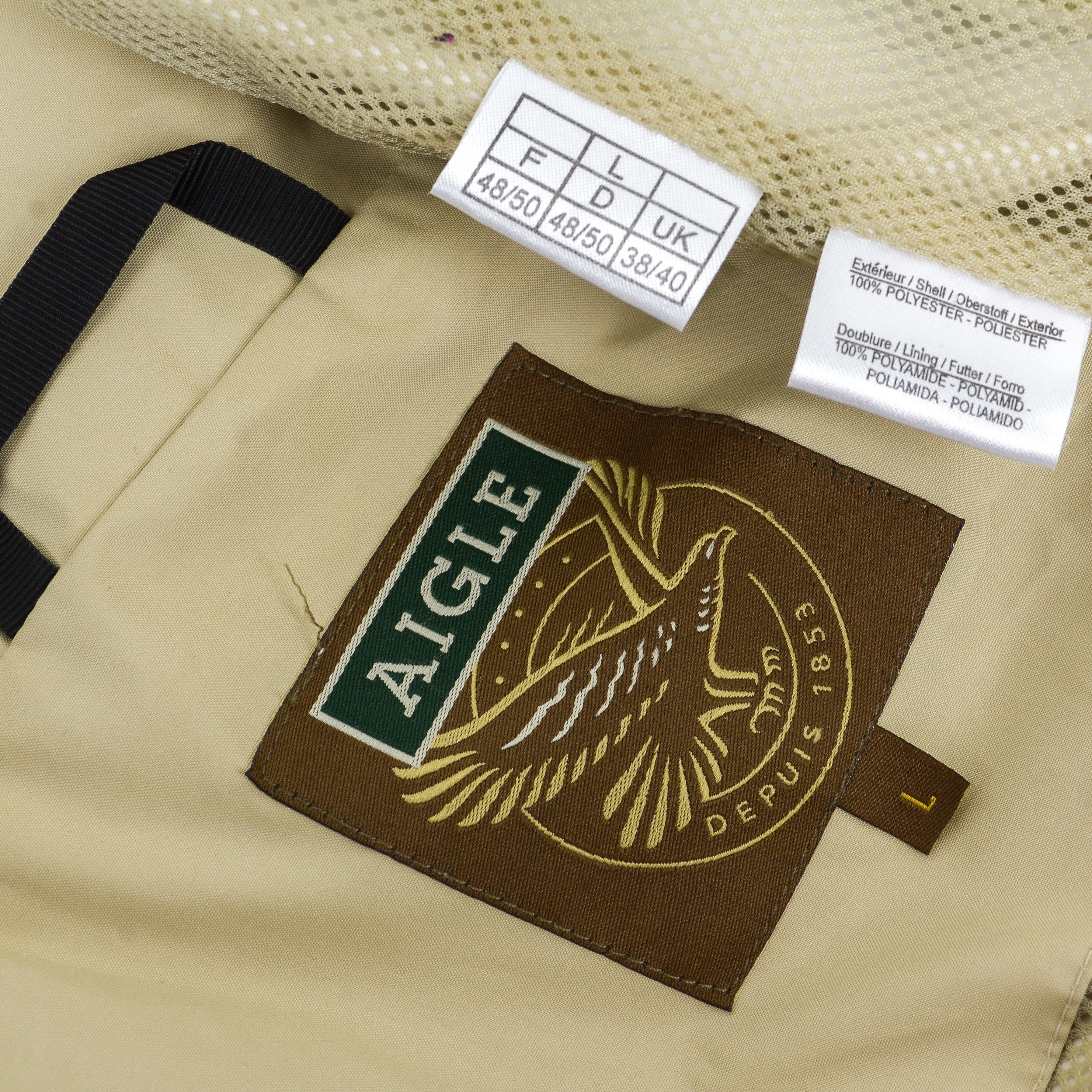 Aigle Men Jacket Waterproof Hike Windproof Hidden Hood Parka Coat Size US L / EU 52-54 / 3 - 5 Thumbnail