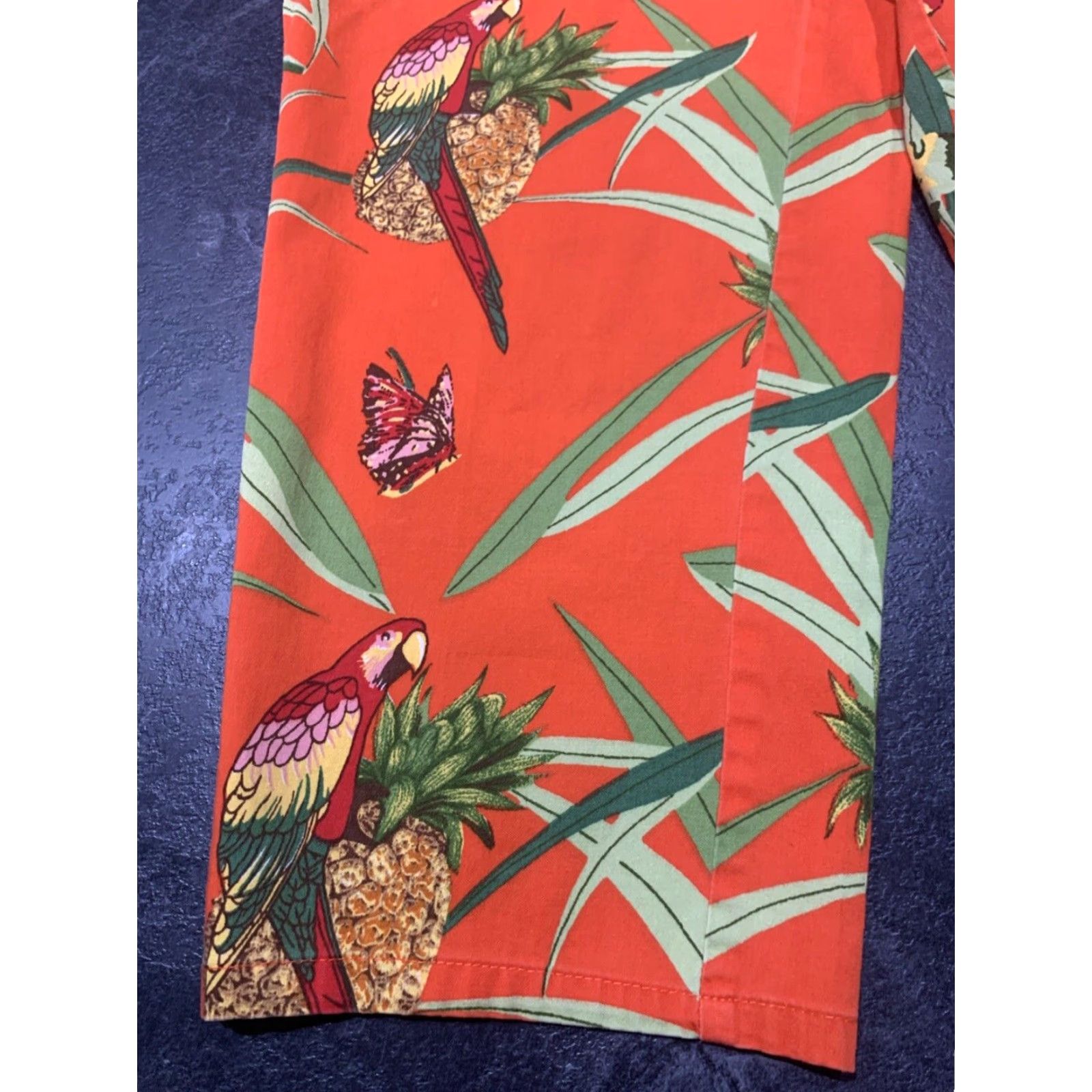 Bill Blass BILL BLASS 90s Women's Coral Orange Cropped Stretch Pants Size 10 Size 32" / US 10 / IT 46 - 5 Thumbnail