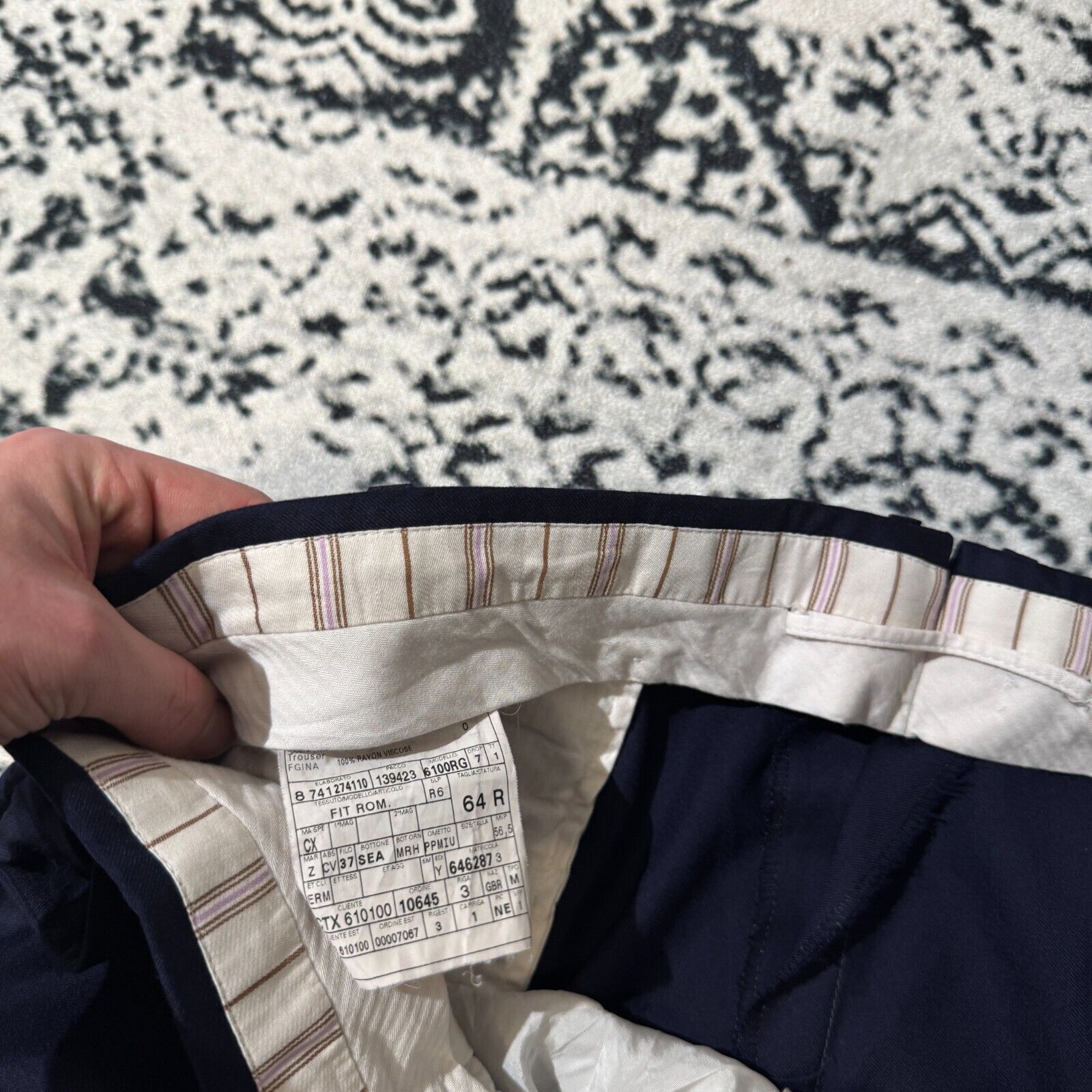 Ermenegildo Zegna × Vintage Ermenegildo Zegna Navy Blue Wool Suit Pants Size 62 IT Size US 40 / EU 56 - 9 Thumbnail
