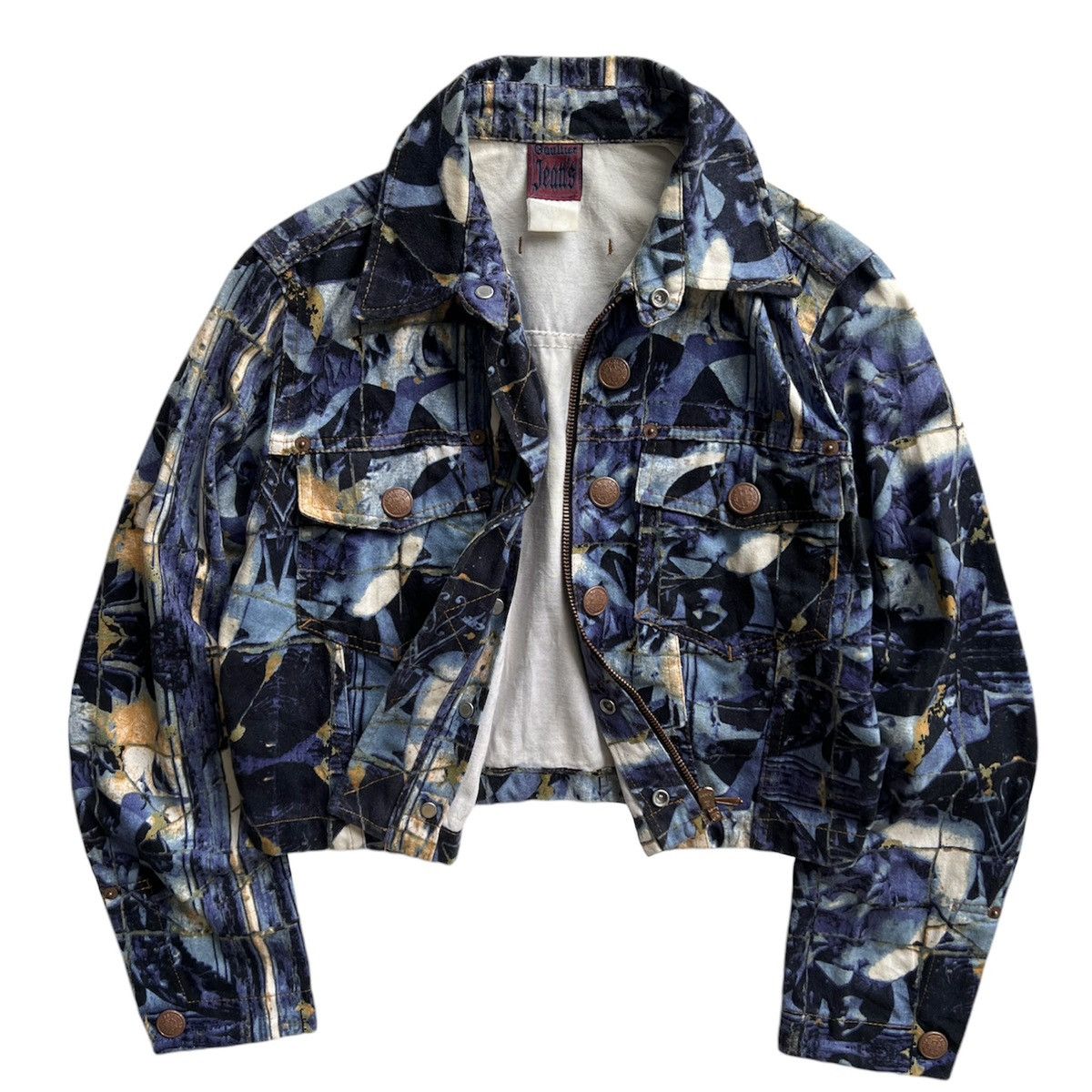 Gaultier Homme Objet × Jean Paul Gaultier × Vintage 90s JEAN PAUL GAULTIER CROPPED JACKET Size S / US 4 / IT 40 - 2 Thumbnail