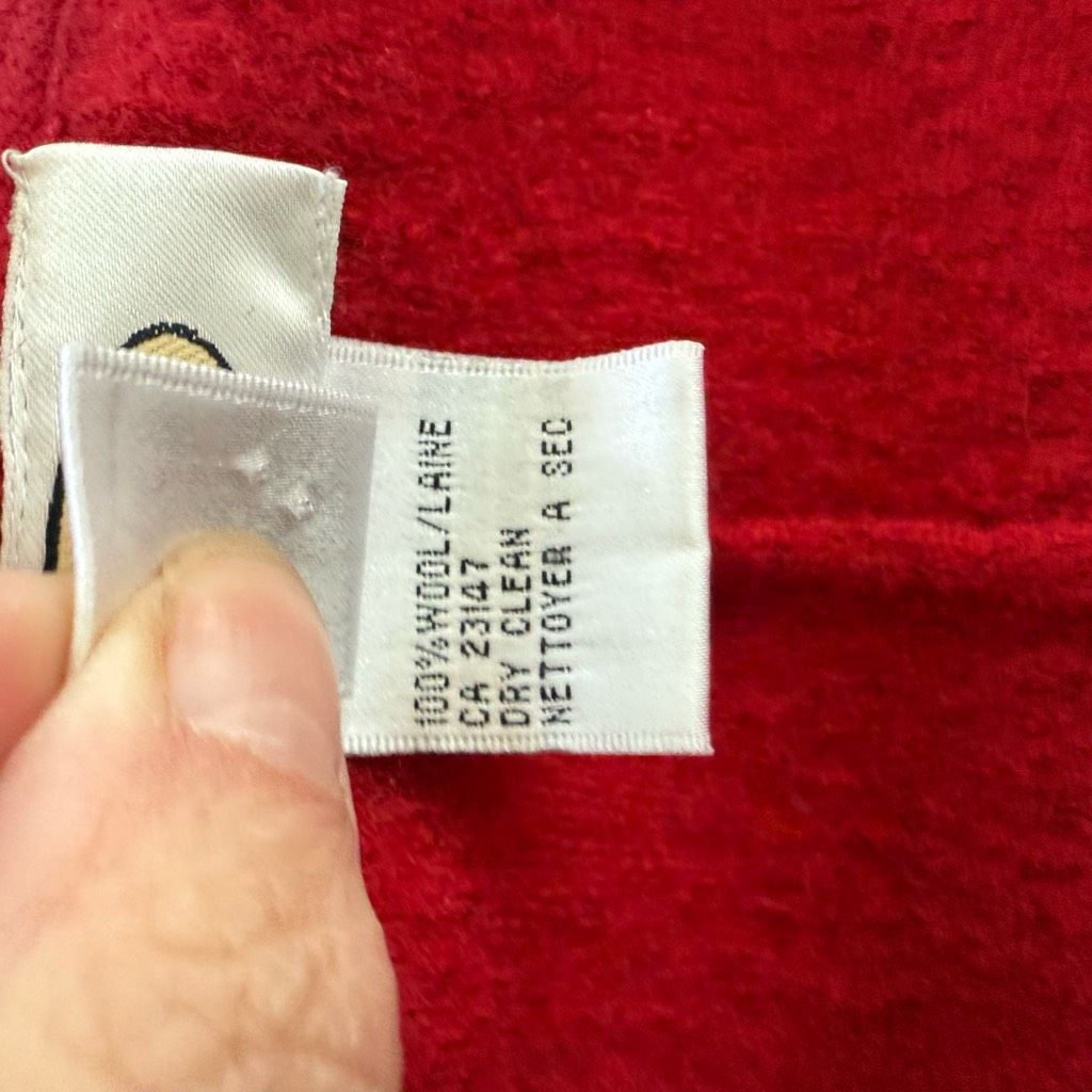 Other Vintage 90s Talbots Red Boiled Wool Blazer S Size S / US 4 / IT 40 - 10 Thumbnail