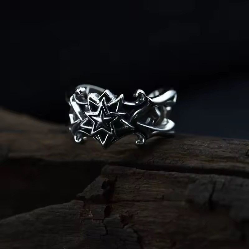 Jewelry Star Ring - Cybercore Minimalist Adjustable Ring Size ONE SIZE - 2 Thumbnail