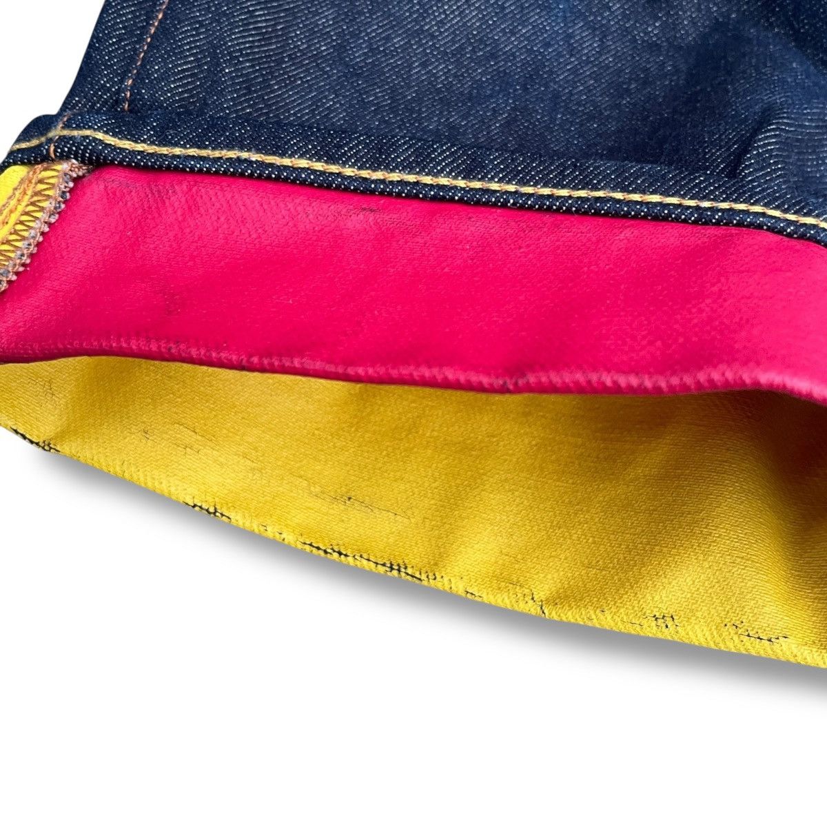 Evisu VINTAGE Evisu Flame Red/Yellow Selvedge Denim Jeans Lot 2008 Size US 29 - 8 Thumbnail