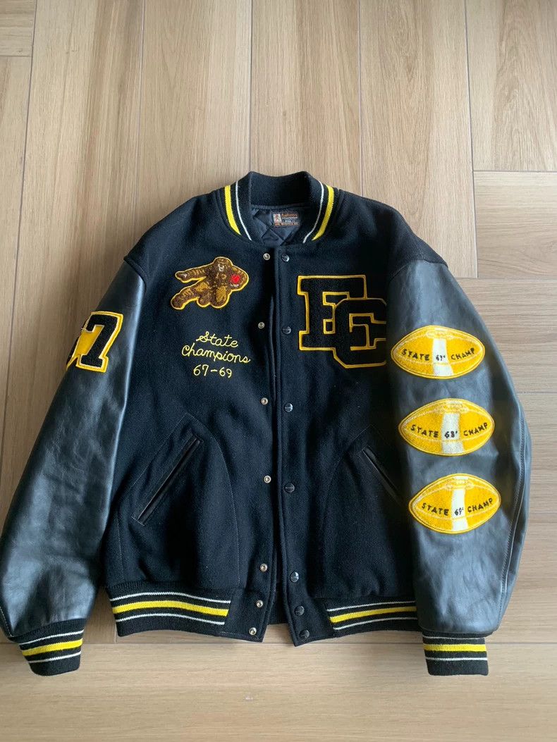 The Real McCoy's The Real McCoy Wool Sleeve Baseball Jacket- DMC Size US M / EU 48-50 / 2 - 1 Thumbnail