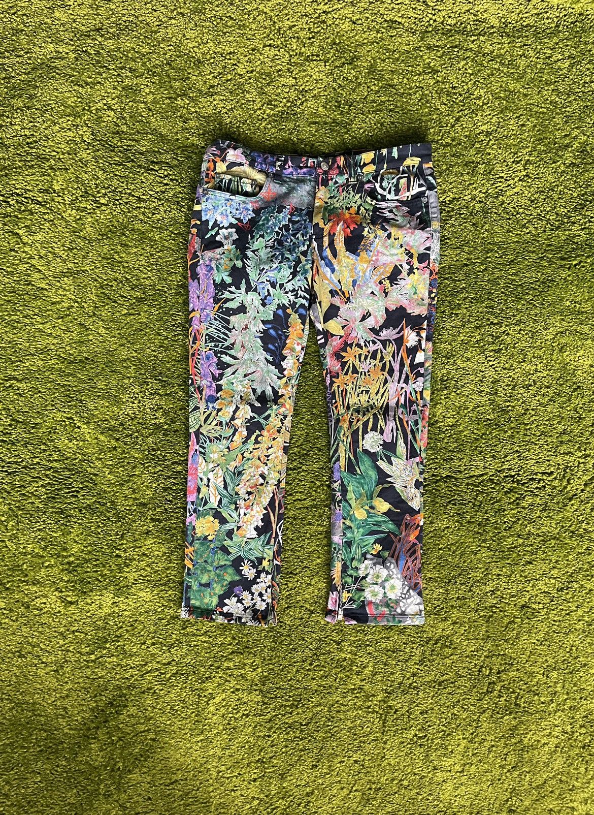 Helmut Lang Helmut Lang SS05 archive runway floral pattern jeans denim Size 28" / US 6 / IT 42 - 1 Thumbnail