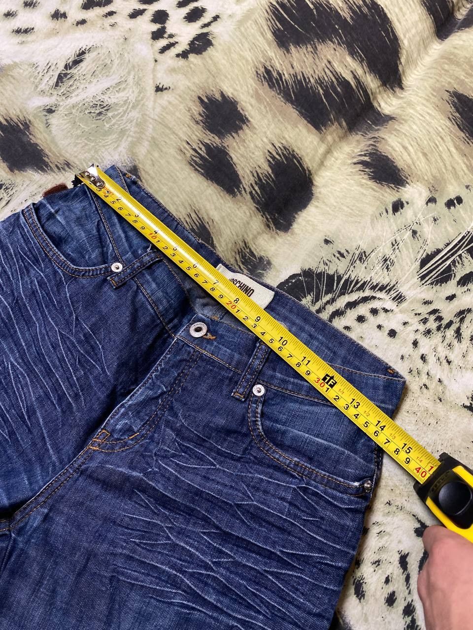 Moschino × Vintage Y2K MOSCHINO Jeans Flared Low Rise Sexy Jeans Glamour 00s Size 27" / US 4 / IT 40 - 14 Thumbnail