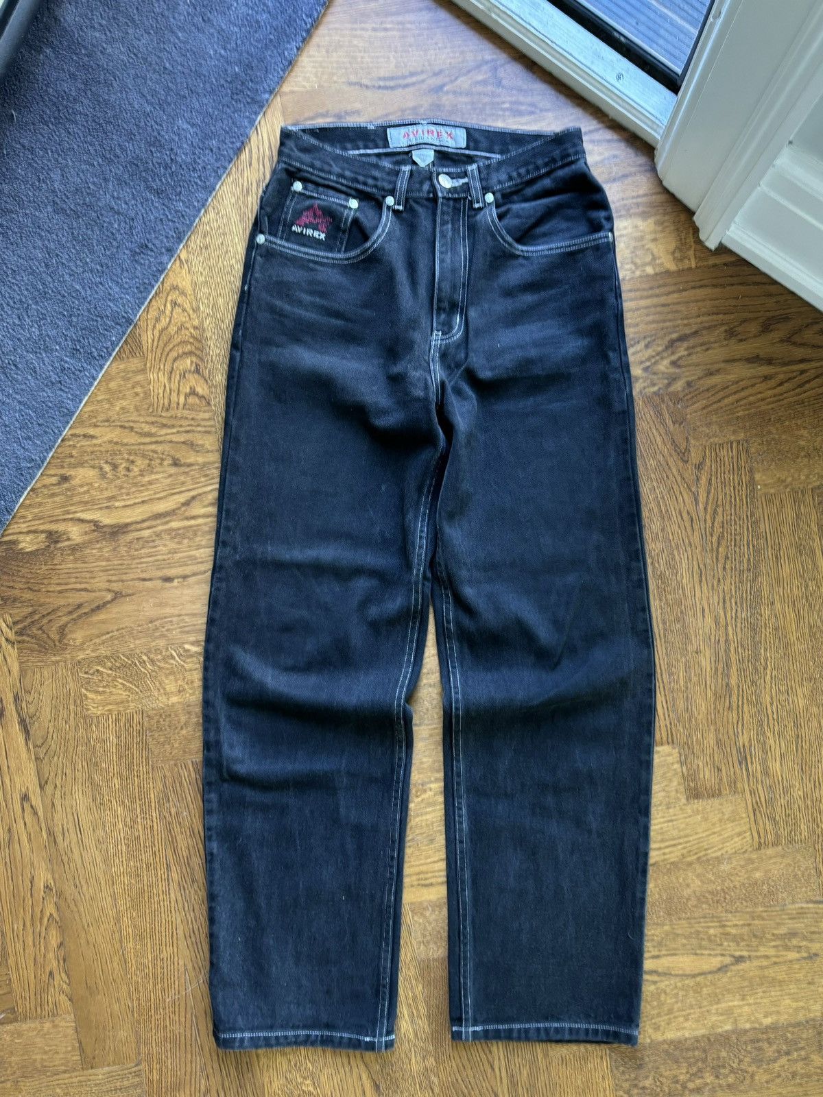 Avirex × Vintage Vintage Avirex Jeans 1990s 2000s Faded Black Denim Paco Y2K Size US 28 / EU 44 - 8 Thumbnail