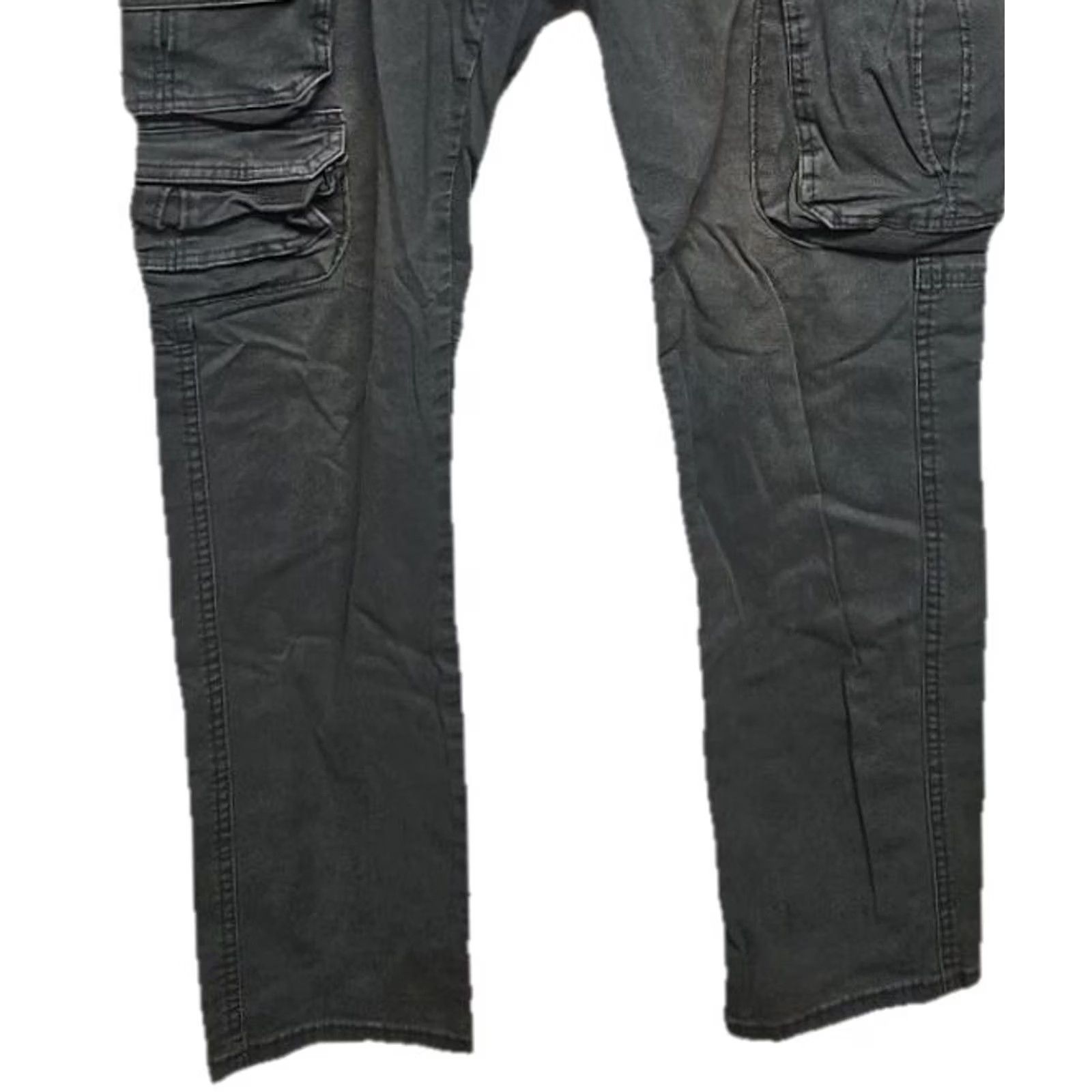 Wrangler Wrangler Gray Pants Men Slim Fit Army Military Utility Tapered Leg 30x29 Cargo Pocket Twill Cotton Button Zip Flat Front Mid Rise Size US 30 / EU 46 - 3 Thumbnail