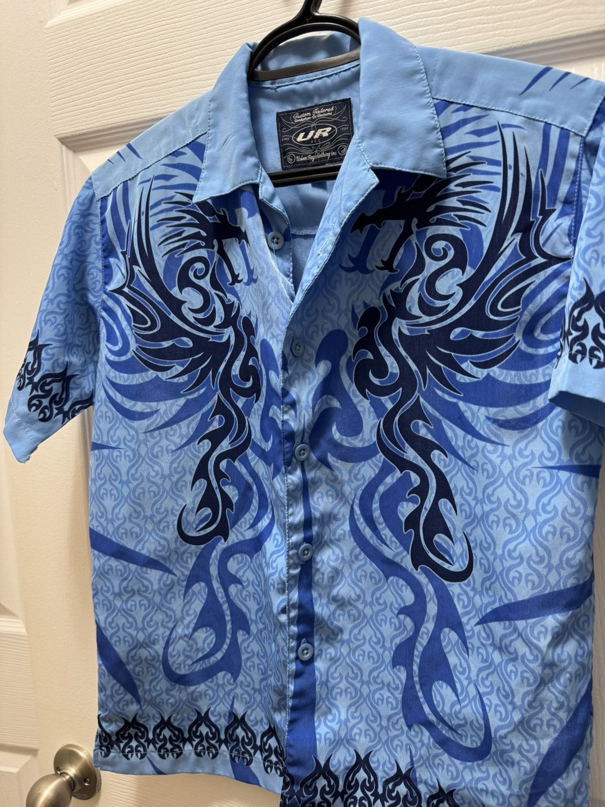 Japanese Brand UR Custom Tailored Japanese Dragon Button Up Shirt Ricky Size US S / EU 44-46 / 1 - 3 Thumbnail