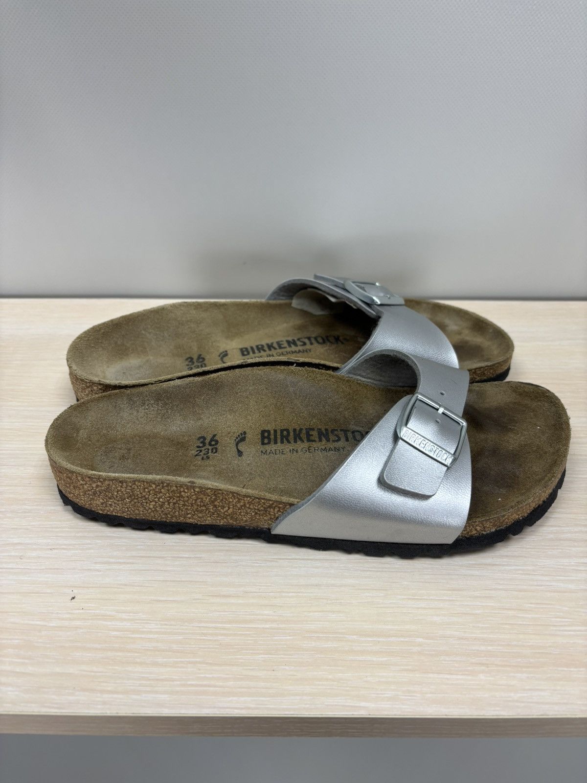 Birkenstock Womens slippers Birkenstock Size 36 Color Gray Size US 6 / IT 36 - 5 Thumbnail