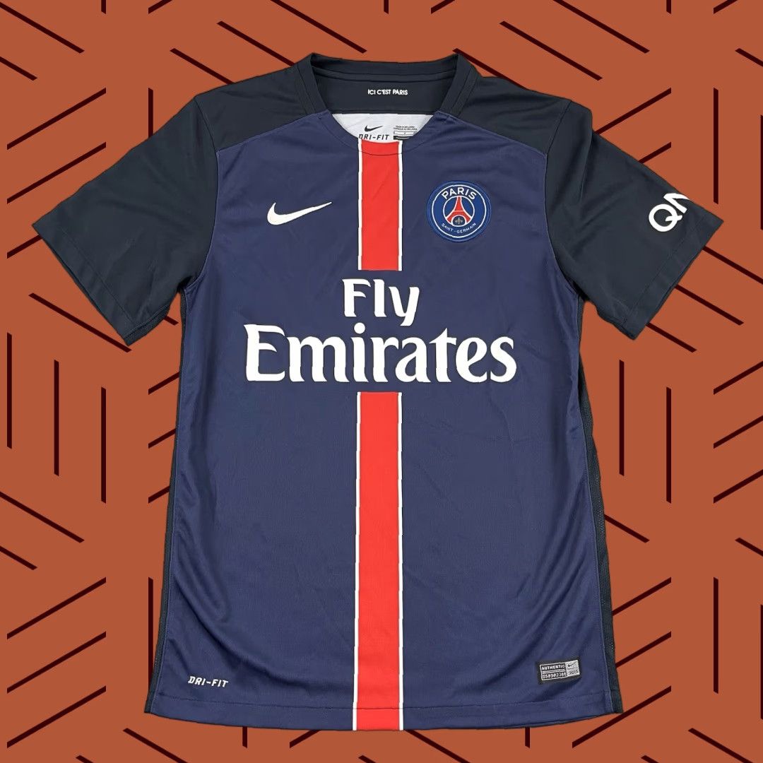 Nike VINTAGE Nike Shirt Mens Small Blue PSG Paris Saint Germain 2015/16 Home Jersey Soccer Size US S / EU 44-46 / 1 - 1 Thumbnail