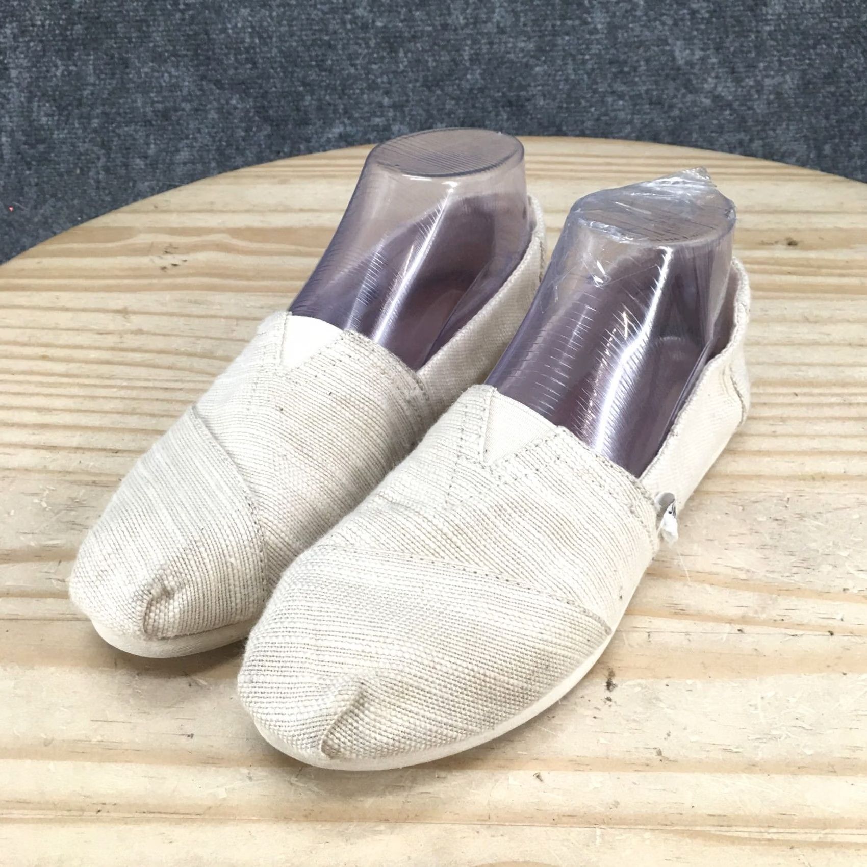 Toms TOMS Shoes Womens Casual Slip-On Flat Comfort Cream Canvas Low Top 7.5 Size UK 5.5 US 7.5 EU 38 Ivory Womens Shoes Slip-On Flat Casual Size M / US 6-8 / IT 42-44 - 3 Thumbnail