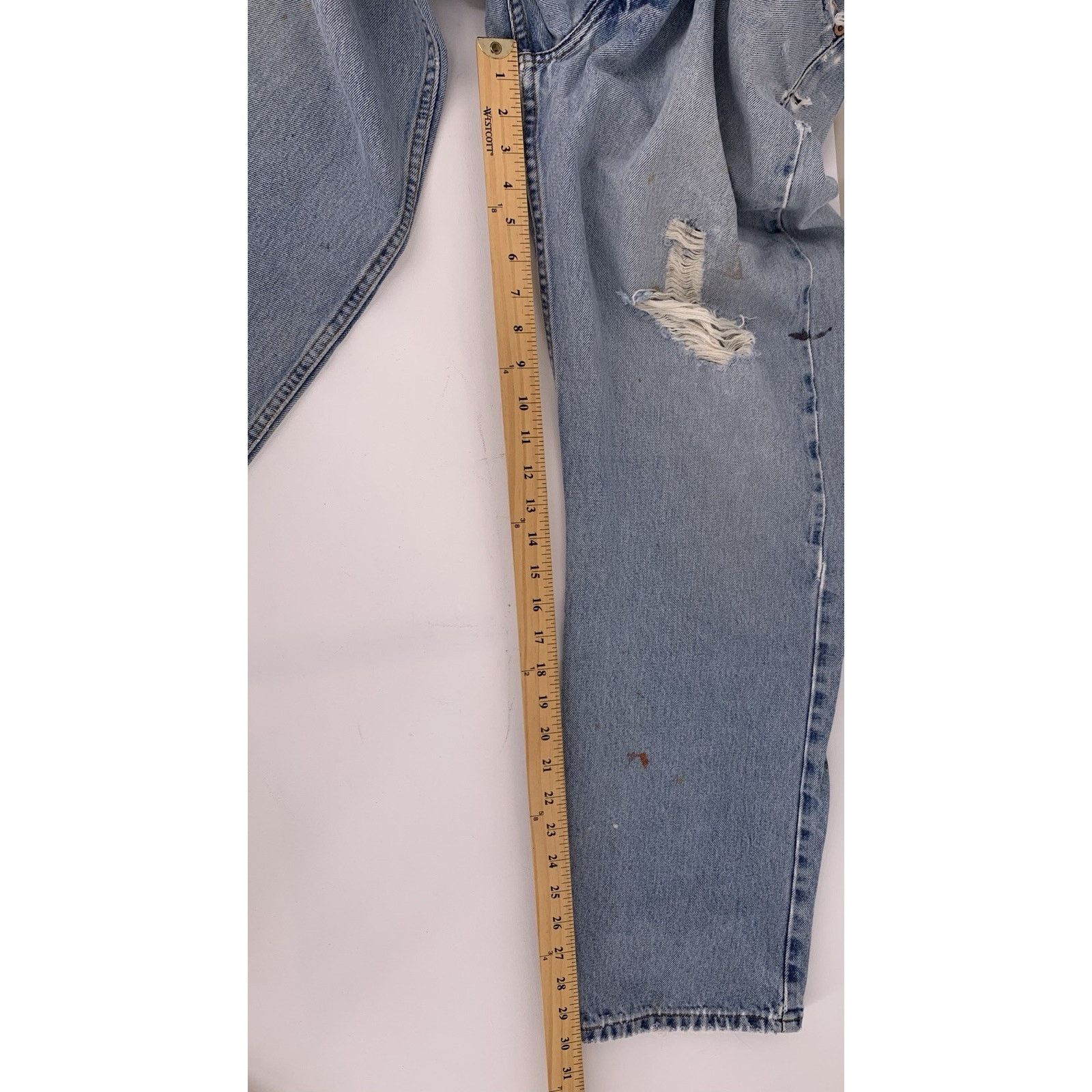 Levi's VTG Levi's 505 40x30 Blue Jeans Y2K 90s Distressed Thrashed Size US 40 / EU 56 - 17 Thumbnail