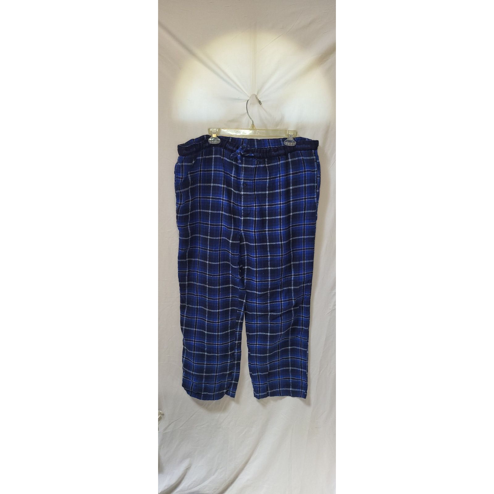 Perry Ellis Perry Ellis Cotton Blue Plaid Lounge Sleep Pants Size XXL Size US 42 / EU 58 - 1 Thumbnail