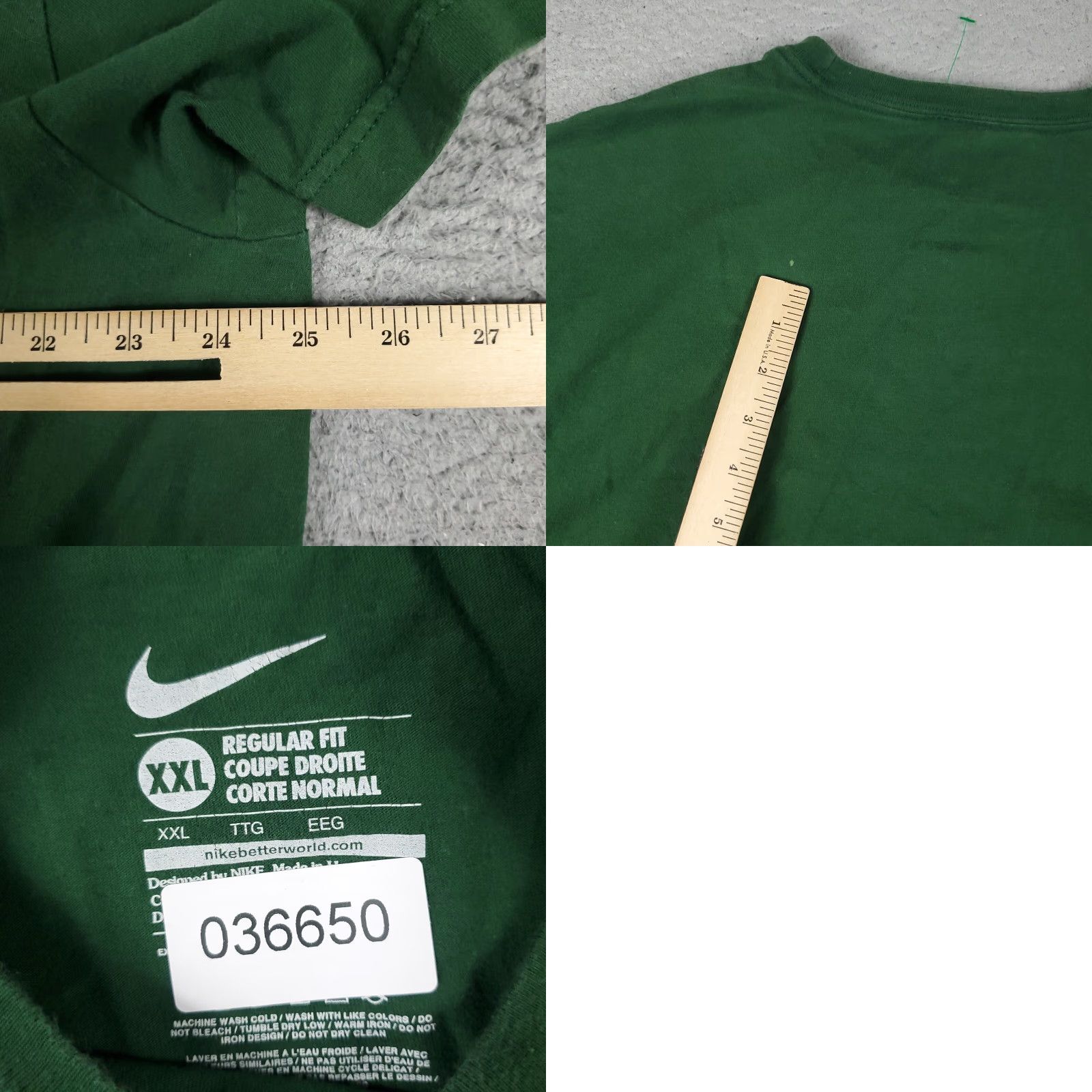 Nike Nike T Shirt Mens 2XL Green Swoosh Casual Short Sleeve Adult Size US XXL / EU 58 / 5 - 8 Thumbnail