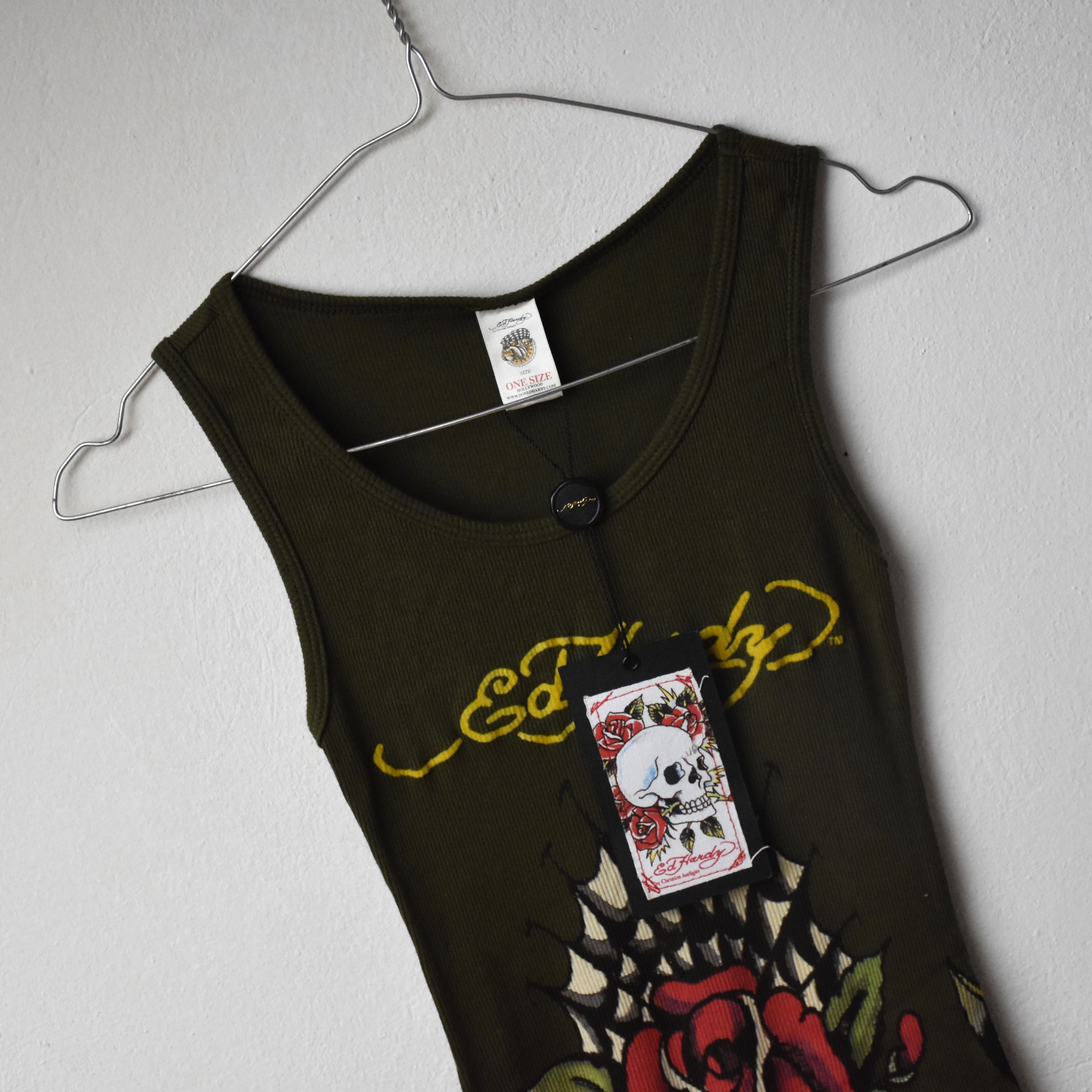 Ed Hardy Y2K vintage Ed Hardy unworn dress t-shirt rose sword panther Size ONE SIZE - 3 Thumbnail