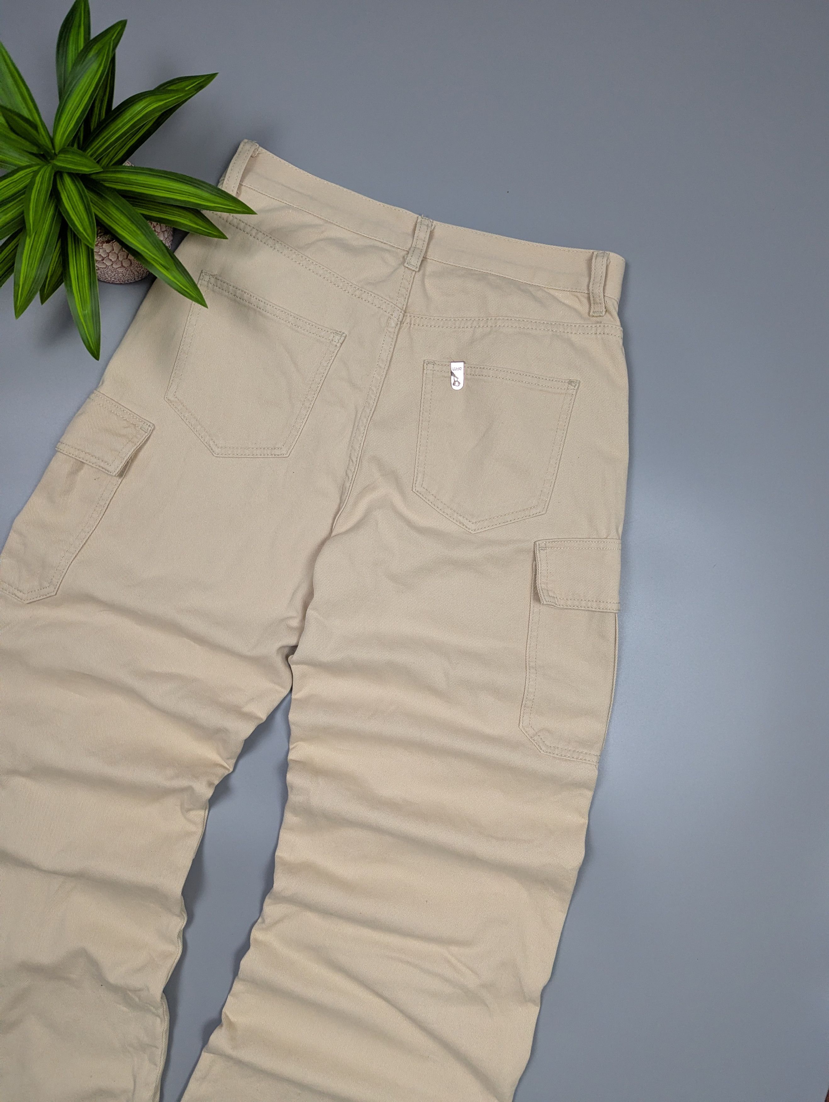 Liu Jo Liu Jo Y2K Beige Wide Leg Cargo Pants Multi Pocket Baggy Size 31" - 16 Thumbnail