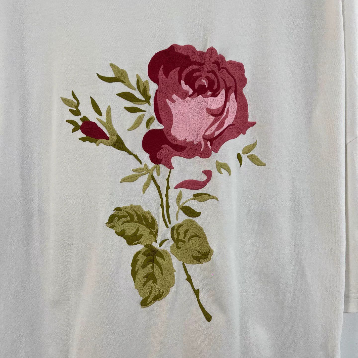 Dior DIOR White Rose Embroidered Short Sleeve K12 Size US XXL / EU 58 / 5 - 5 Thumbnail