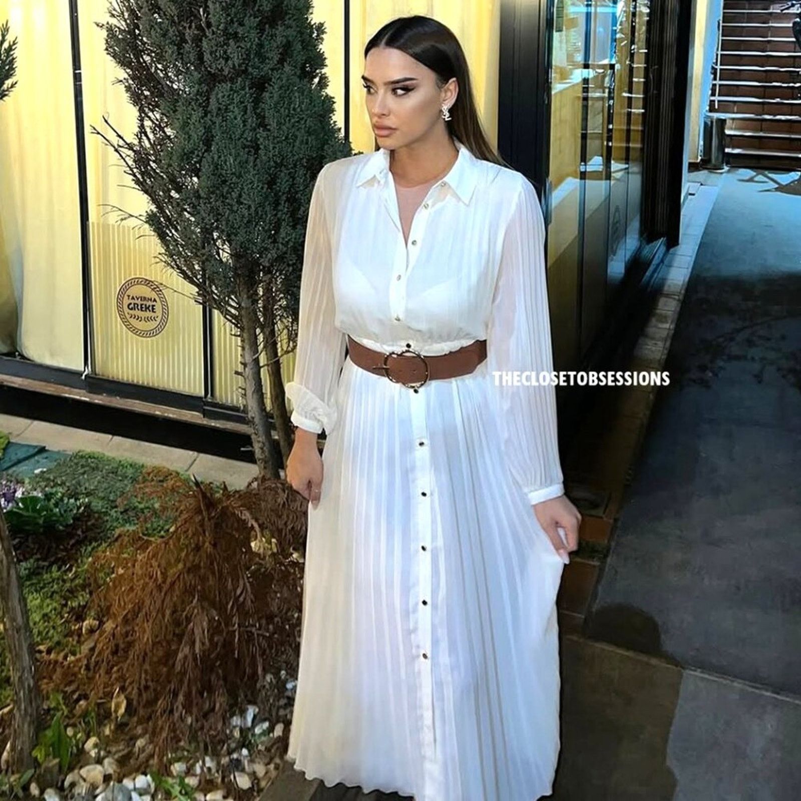 Zara ZARA Pleated Midi Dress Size L / US 10 / IT 46 - 7 Thumbnail