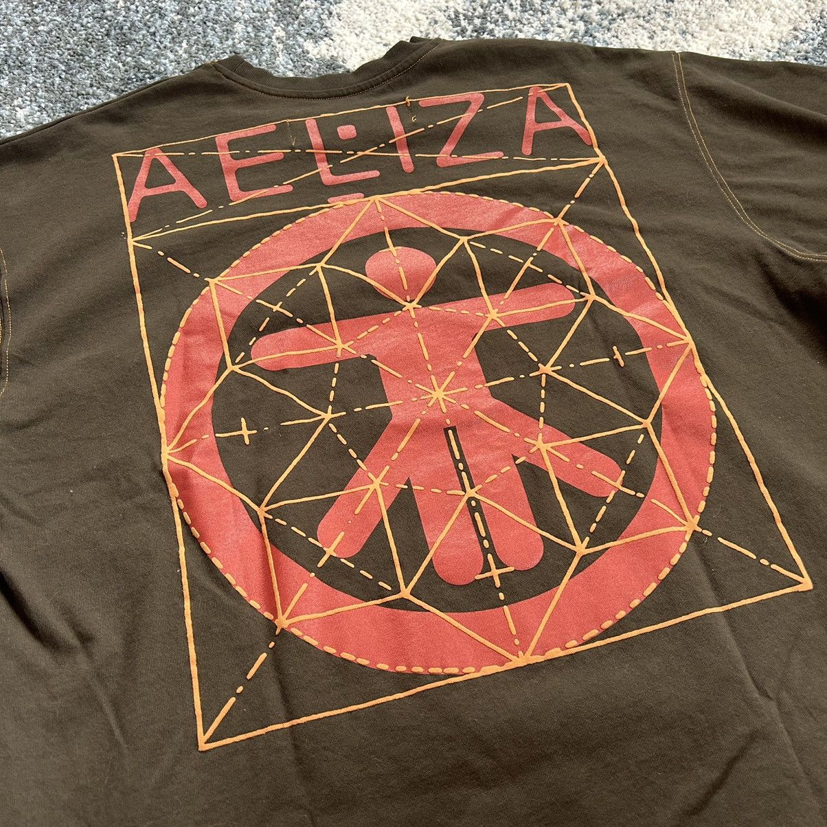 Other BLEACHED AELiZA GEOMETRiC DiAZO GUiDE ViTRUViAN MAN MOCHA Size US L / EU 52-54 / 3 - 4 Thumbnail