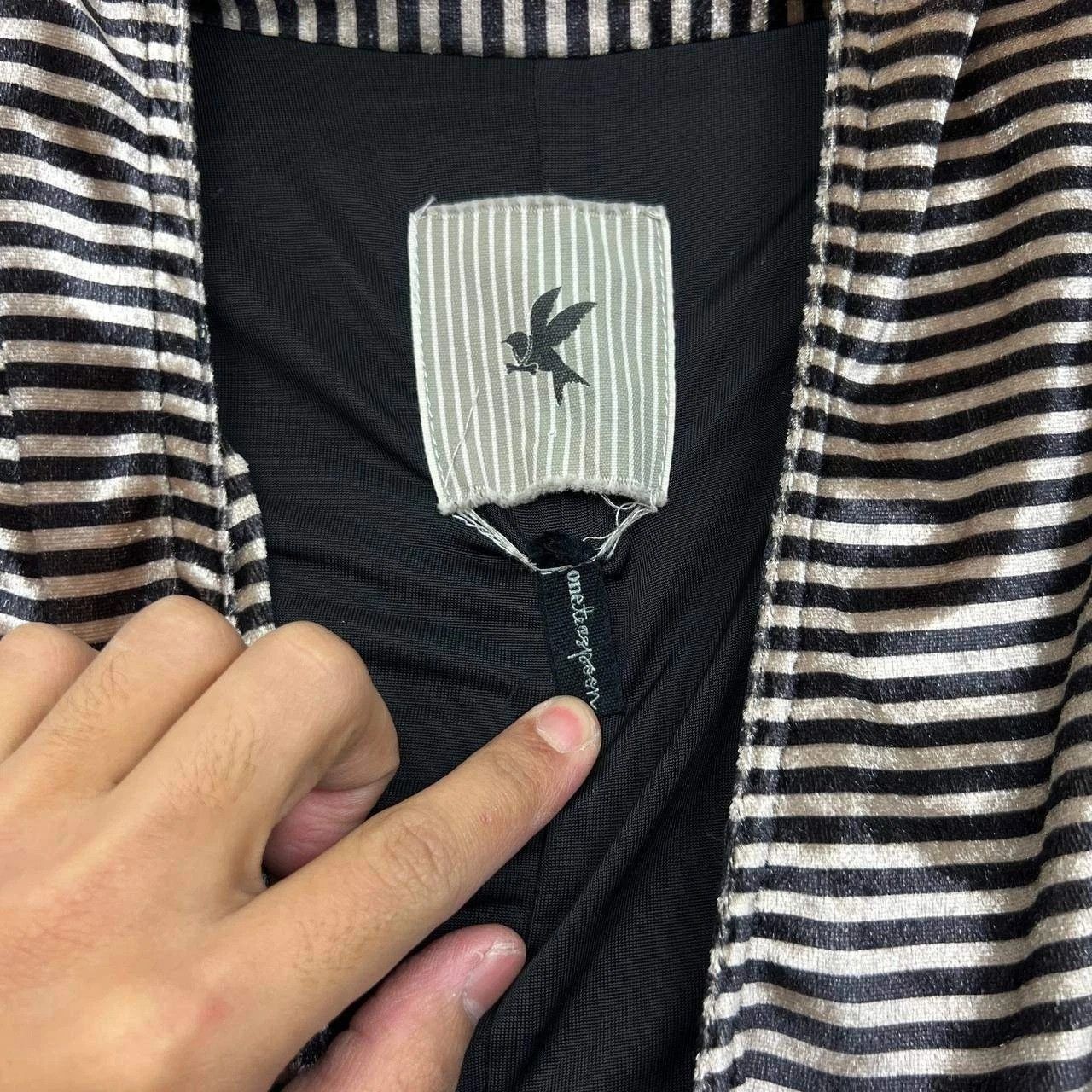 One Teaspoon One Teaspoon Coat Women XS Black Striped Velvet Pocket Size XS / US 0-2 / IT 36-38 - 8 Thumbnail