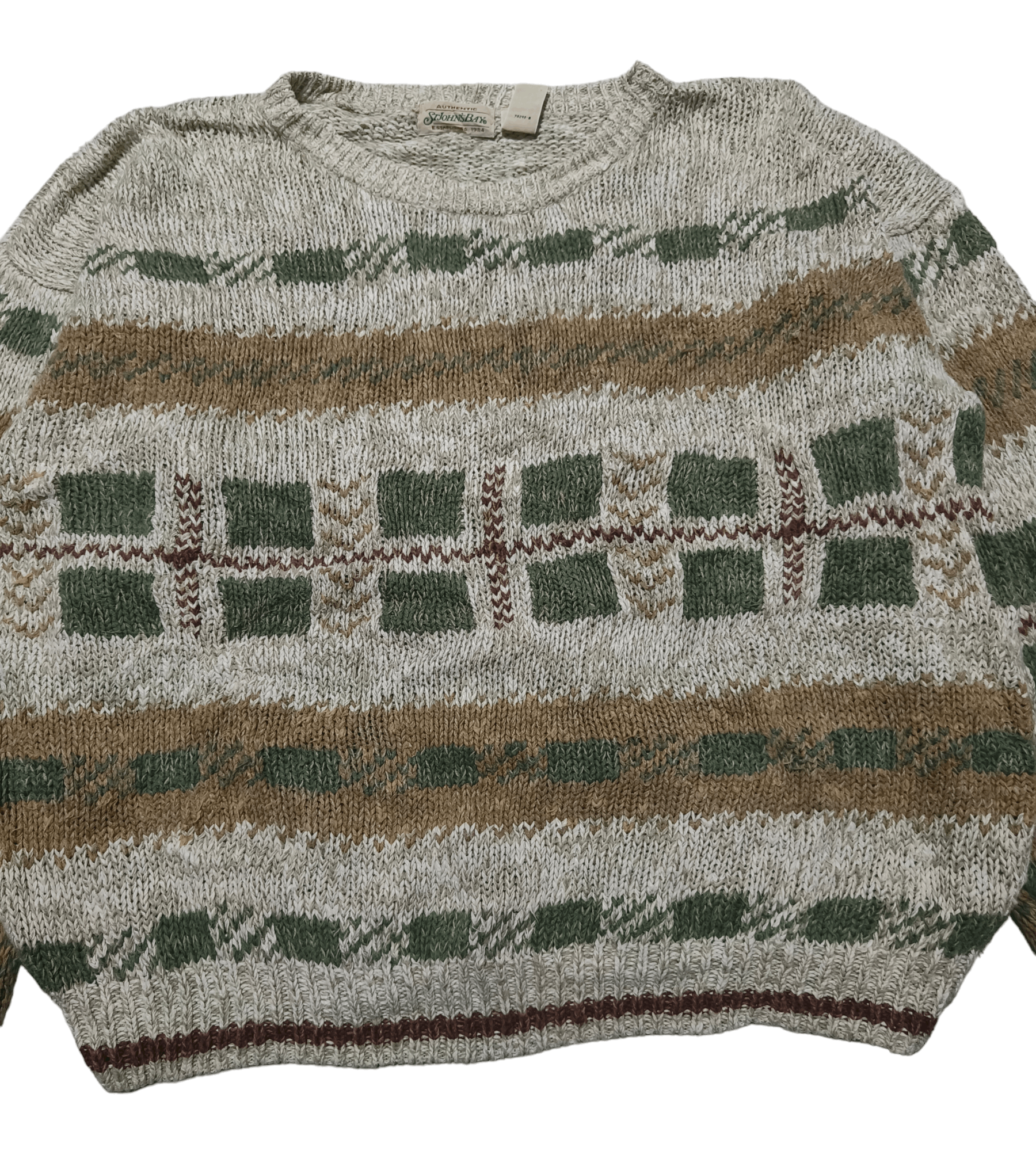 St. Johns Bay Vintage 80s STJOHNSBAY Ethnic Aztec Motifs Knit Sweater Size US XL / EU 56 / 4 - 3 Thumbnail