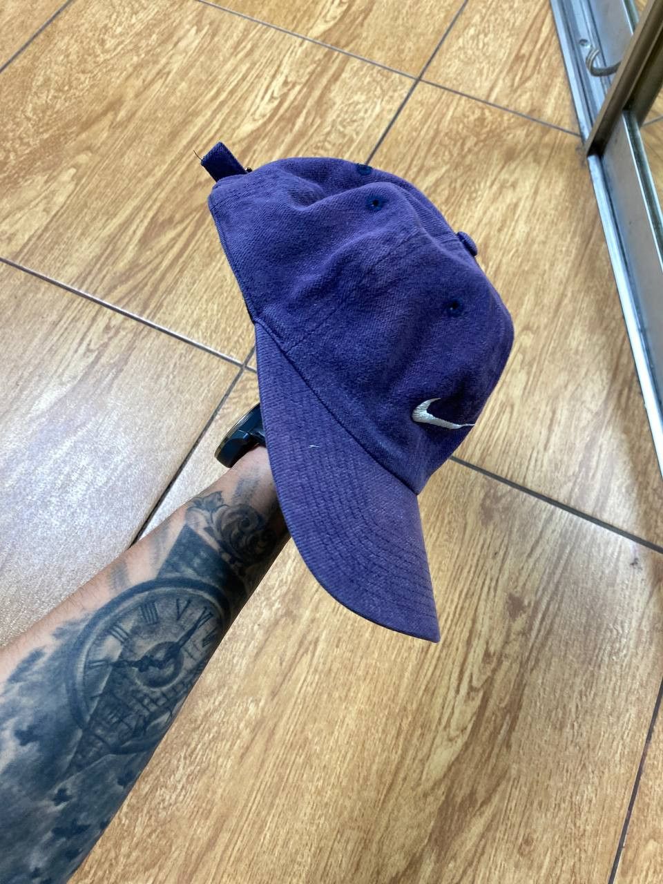 Nike × Vintage Vintage 1990s Nike Sportswear Swoosh Logo Snapback Hat Size ONE SIZE - 4 Thumbnail