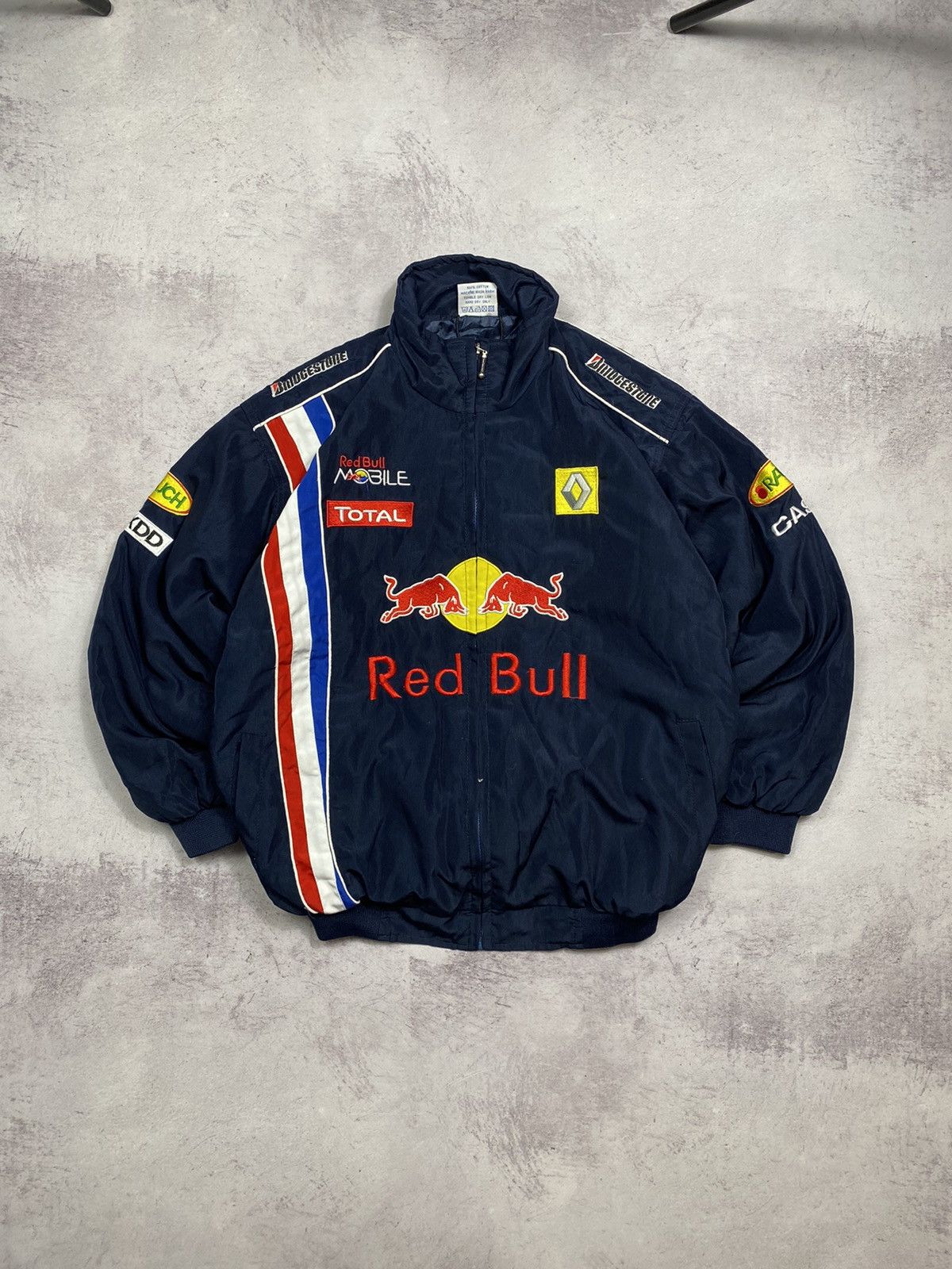image of Vintage Red Bull Racing Nascar Jacket Y2K in Blue, Men's (Size Medium)