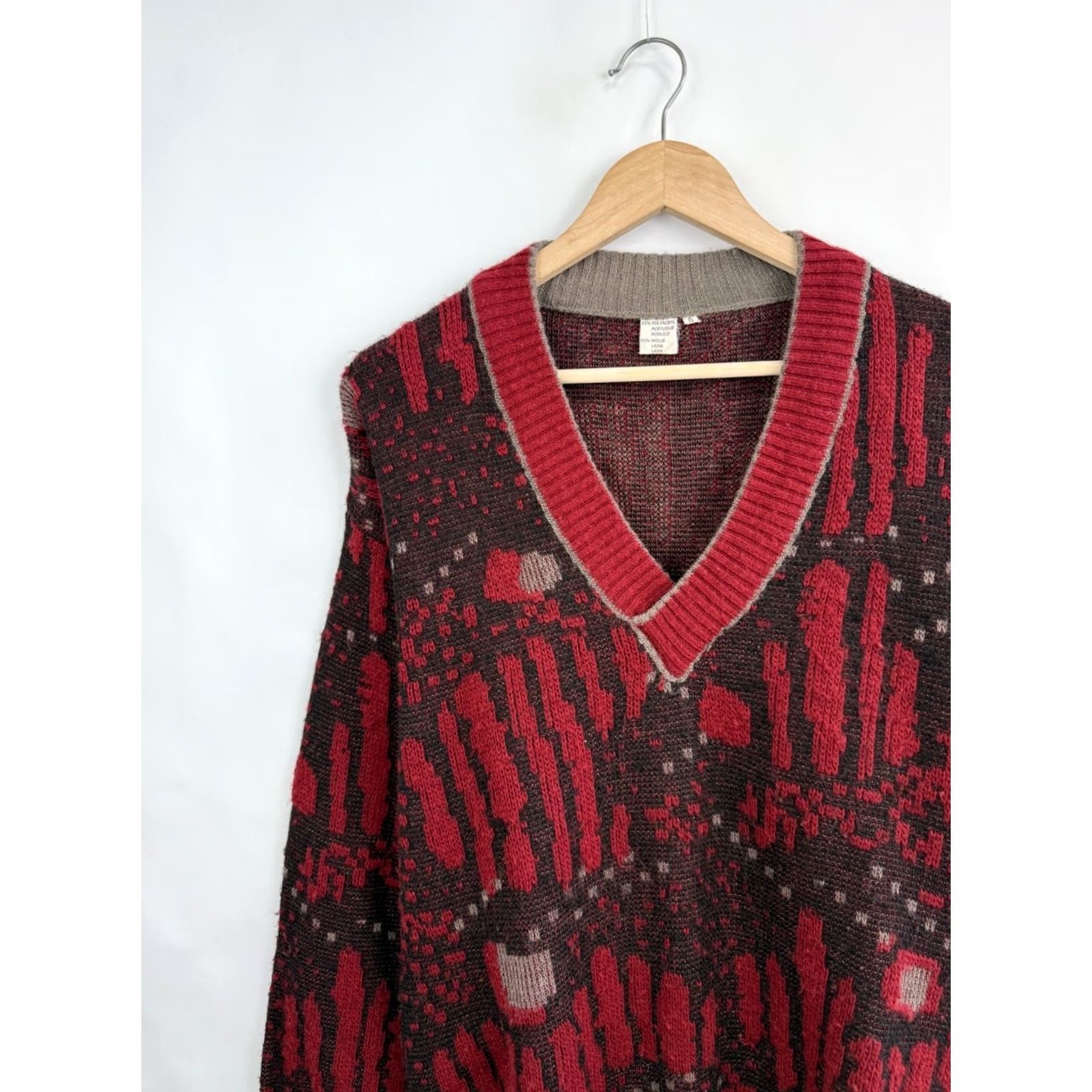 Etro Vintage 90s Archive Avant-Garde Y2K Sweater Red L Men Pullover Shirt Size US L / EU 52-54 / 3 - 3 Thumbnail
