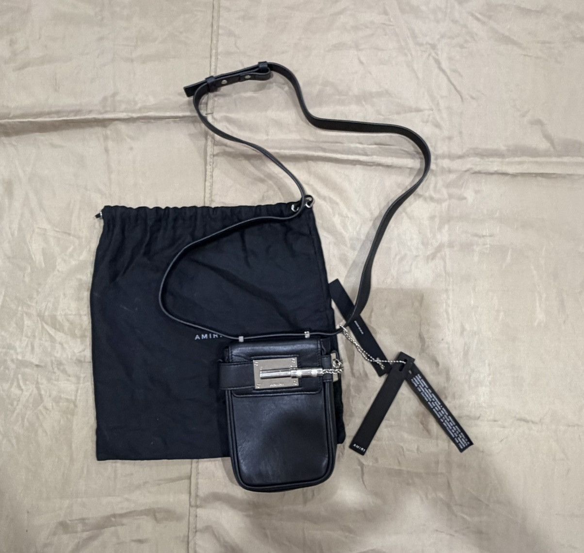 Amiri AMIRI Mini Amp Leather Crossbody Bag Size ONE SIZE - 1 Thumbnail
