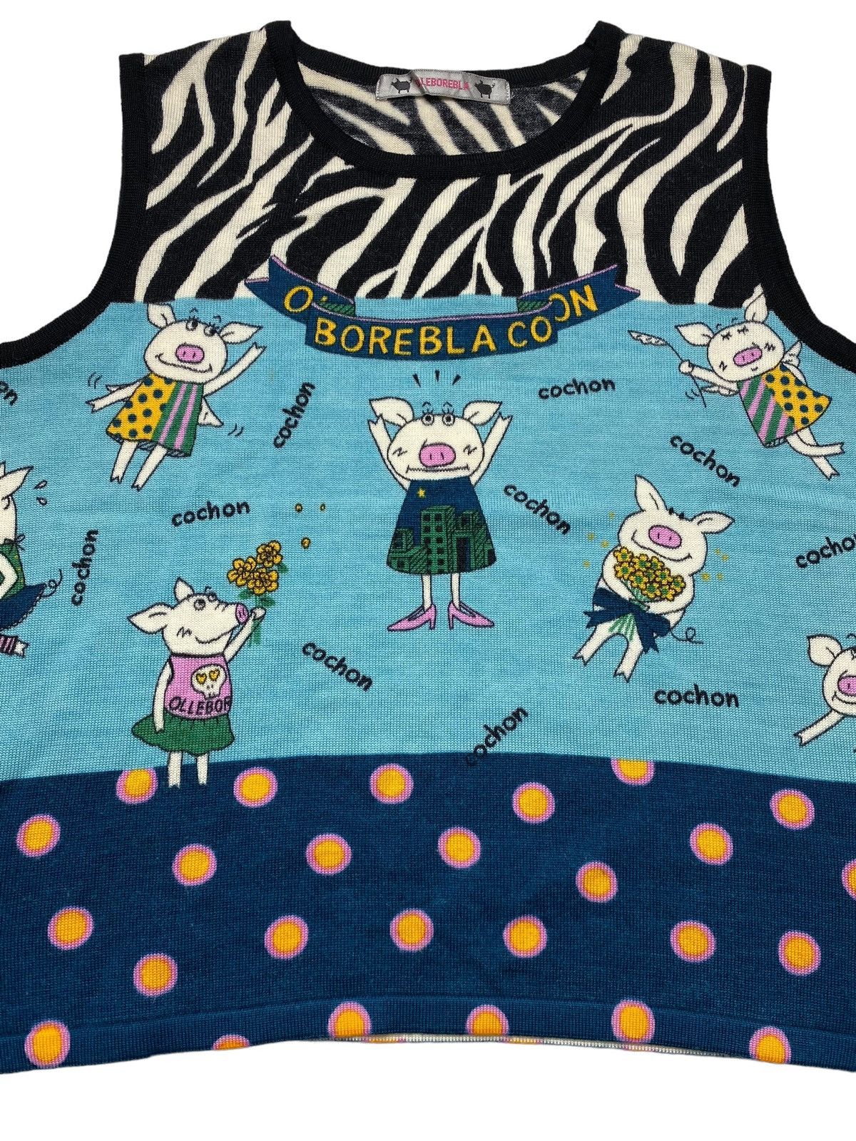 Hysteric Glamour 2000s Oleborebla - Pig Mascots Tank Top Size L / US 10 / IT 46 - 3 Thumbnail
