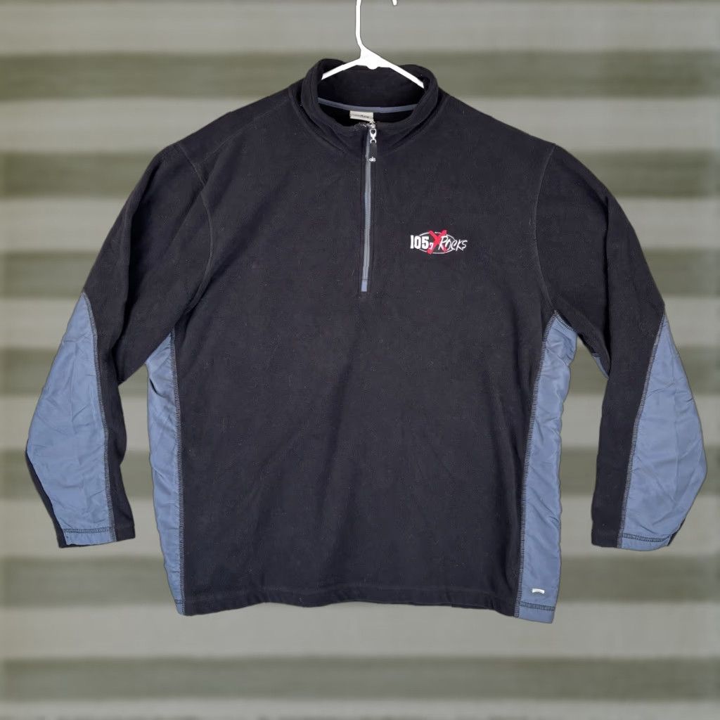 Alo ALO Fleece Jacket Mens 2XL Black Blue 1/4 Zip Shirt Jacket Mens Regular Black 2XL Size US XXL / EU 58 / 5 - 1 Thumbnail