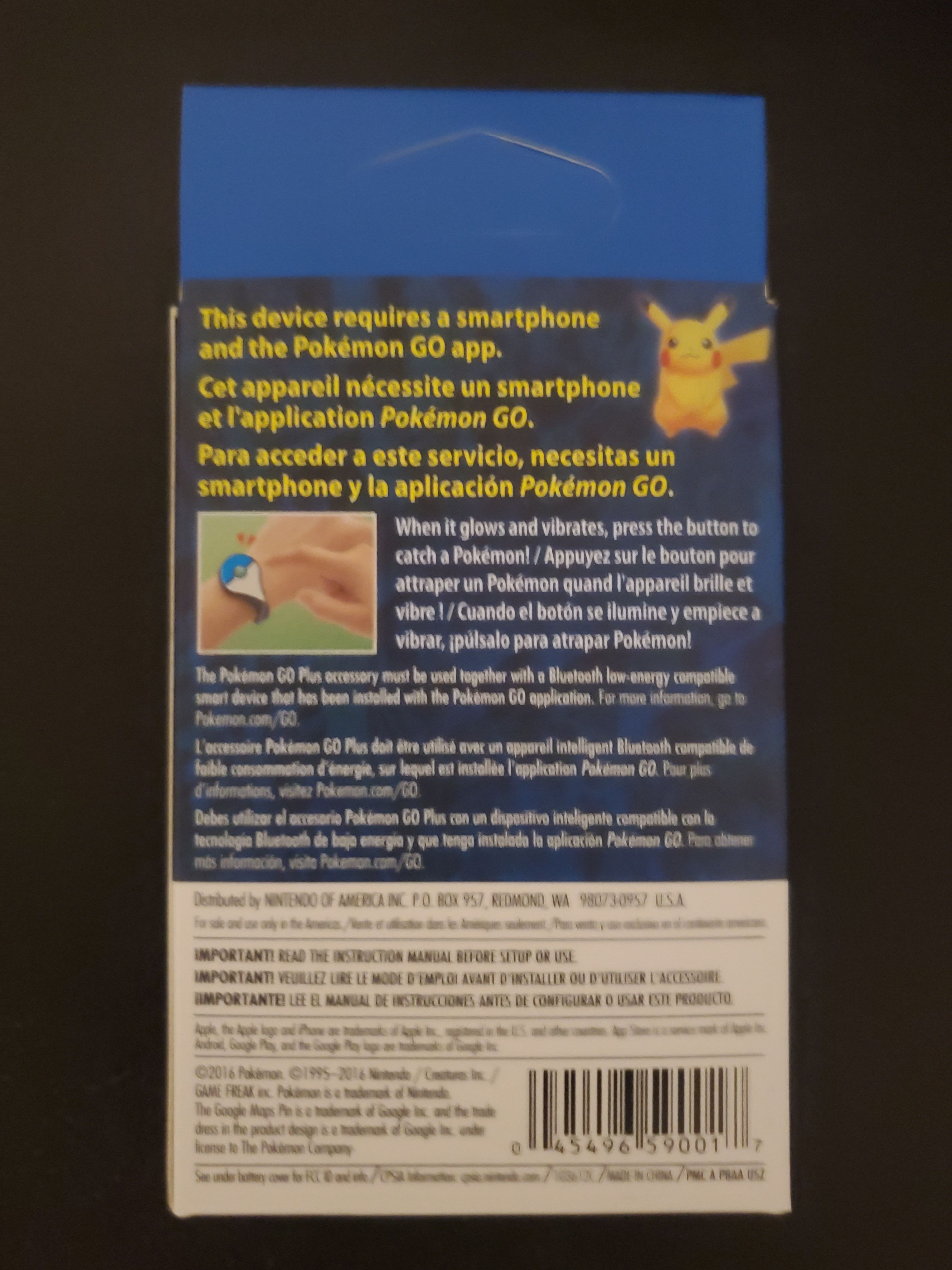 Nintendo Pokemon GO Plus Bracelet Light Blue Auto Catch Bluetooth Size ONE SIZE - 3 Thumbnail