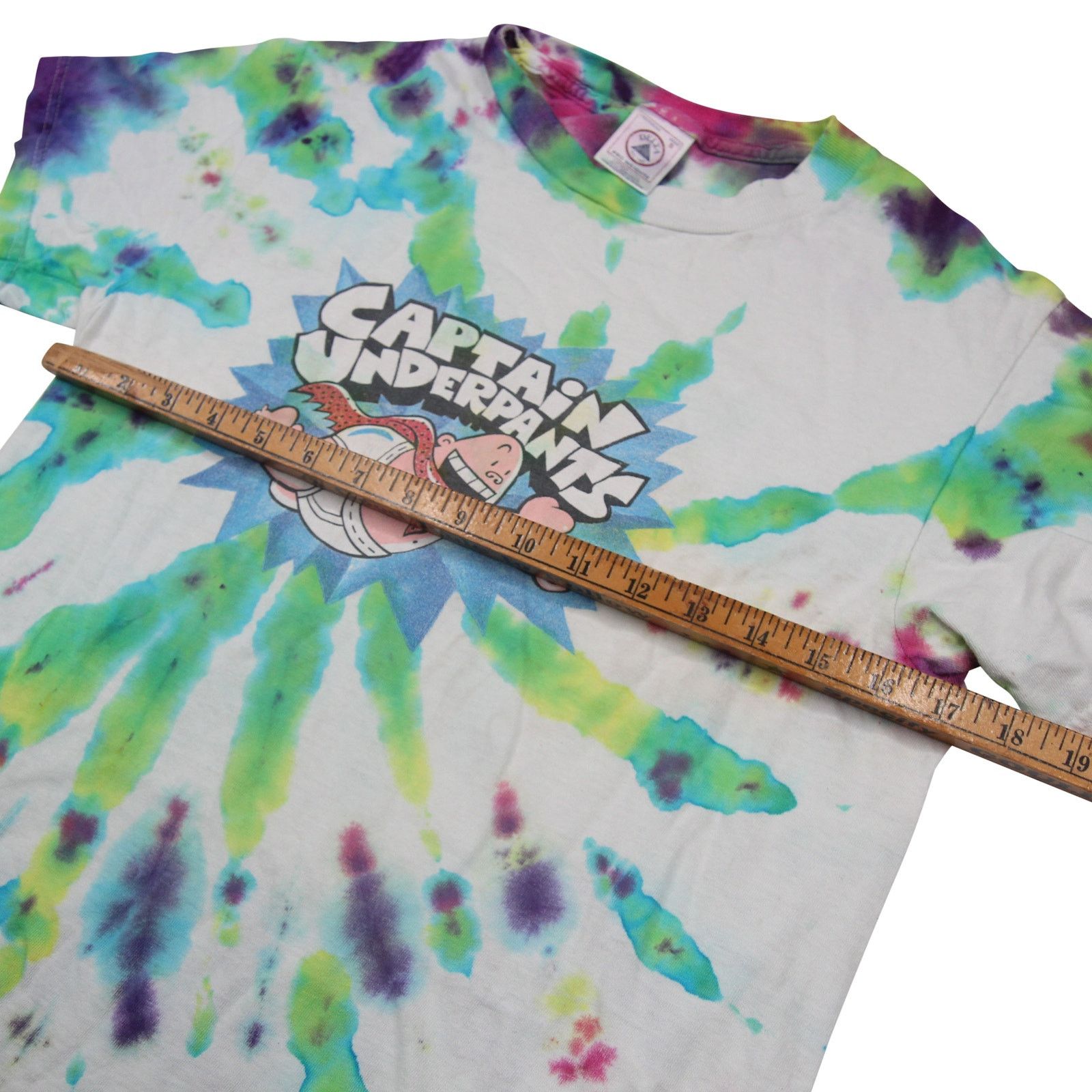 Vintage Vintage Captain Underpants Graphic Tie Dye T Shirt Size US S / EU 44-46 / 1 - 5 Thumbnail