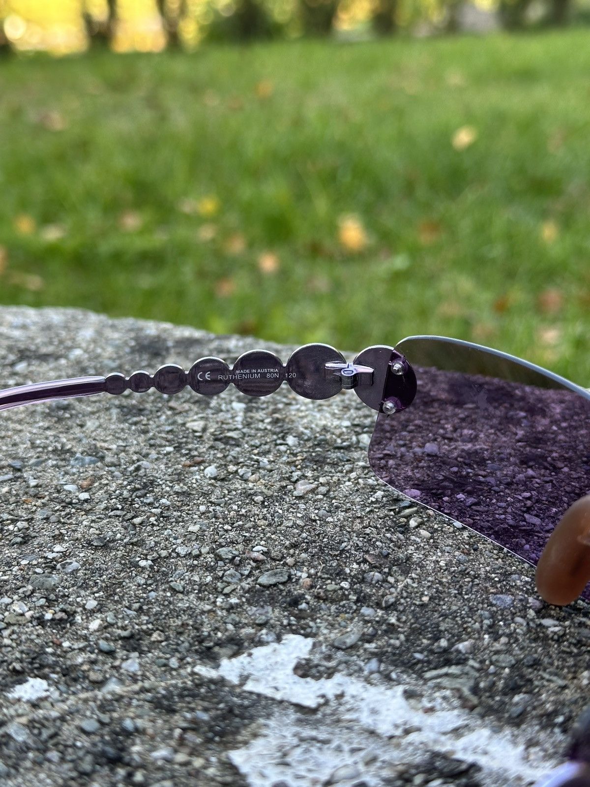 Dior Vintage Christian Dior Sunglasses Ruthenium 80N 120 Purple Size ONE SIZE - 8 Thumbnail